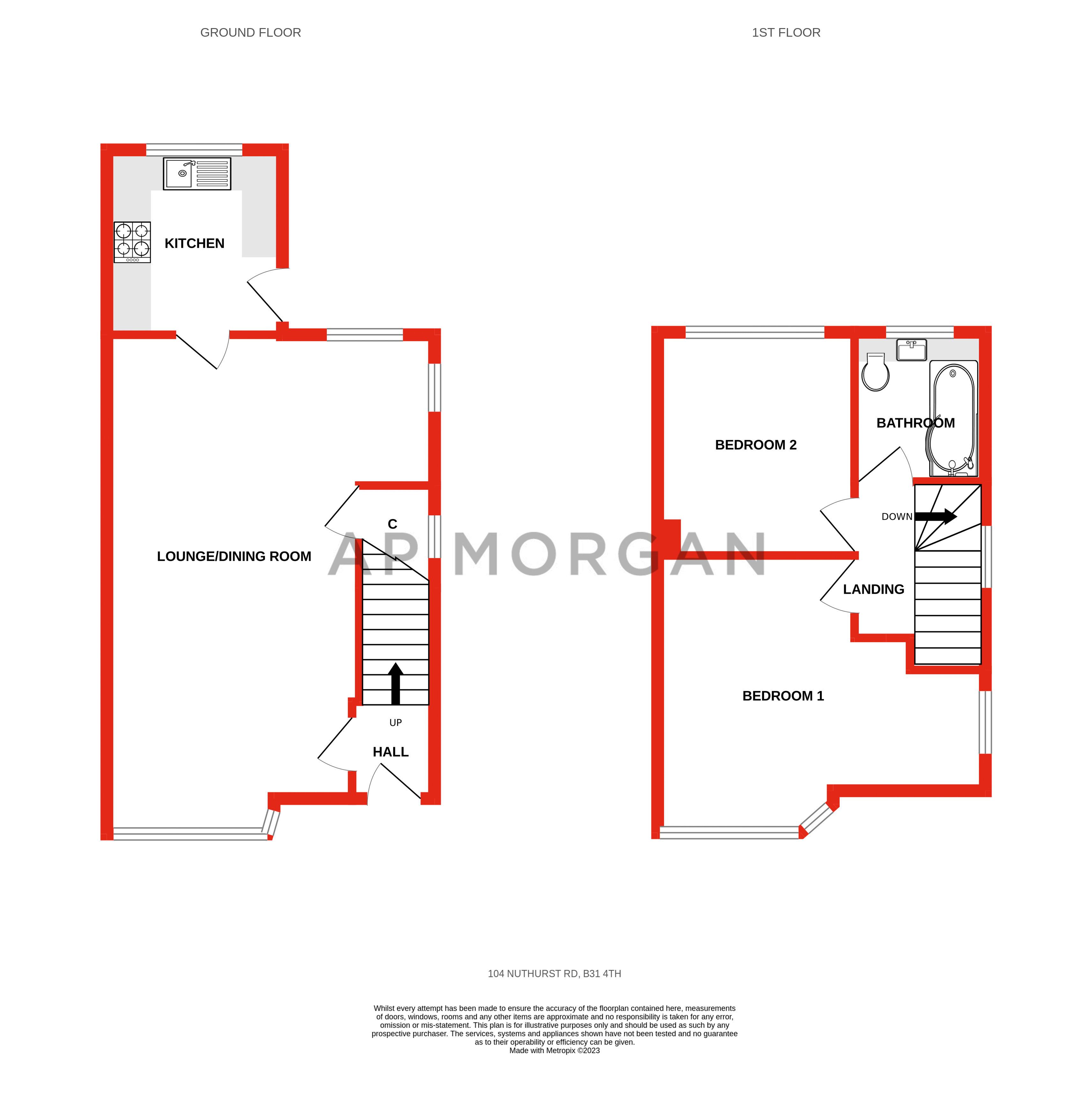 2 bed house for sale in Nuthurst Road, Birmingham - Property floorplan