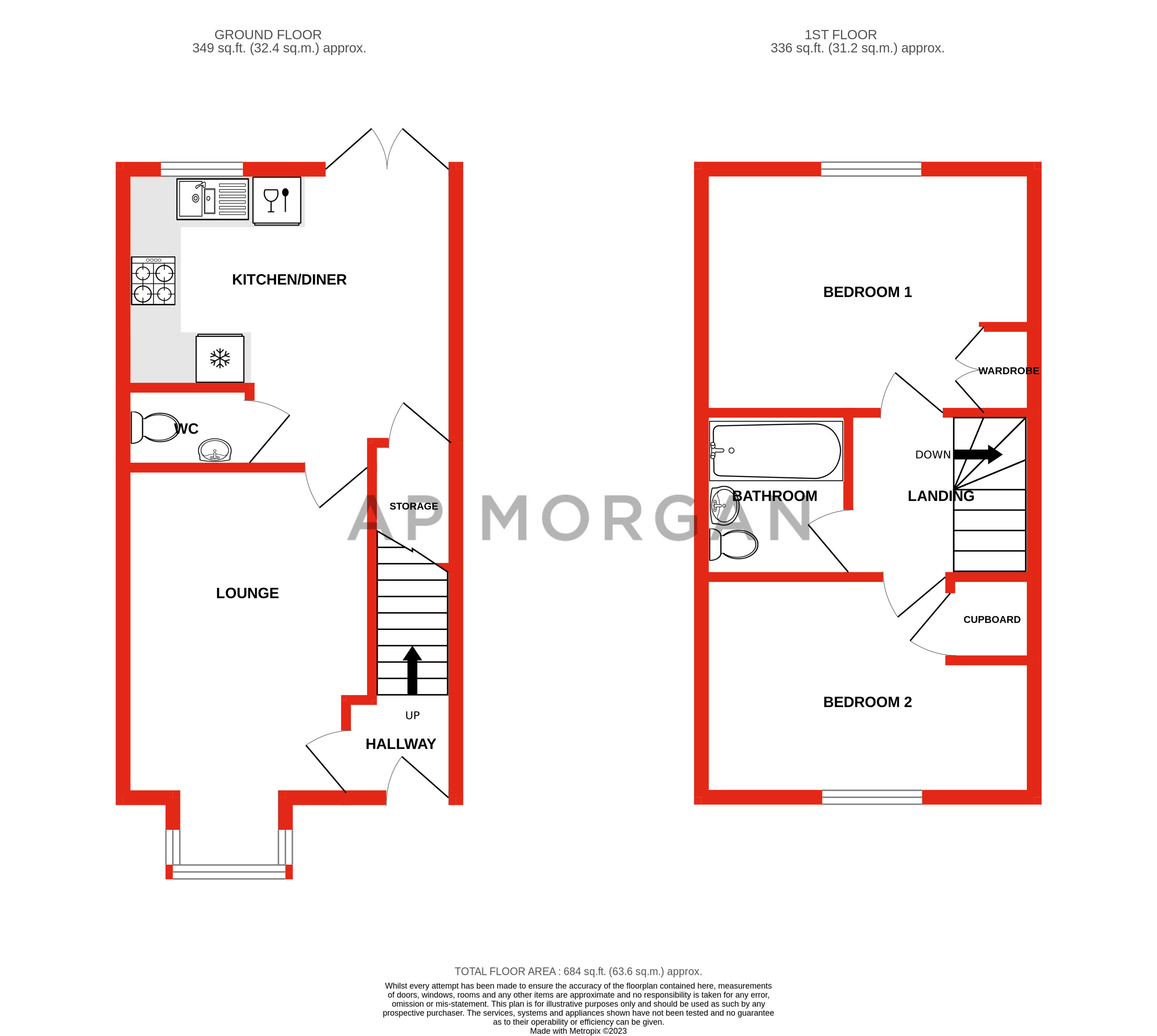 2 bed house for sale in Legging Road, Birmingham - Property floorplan