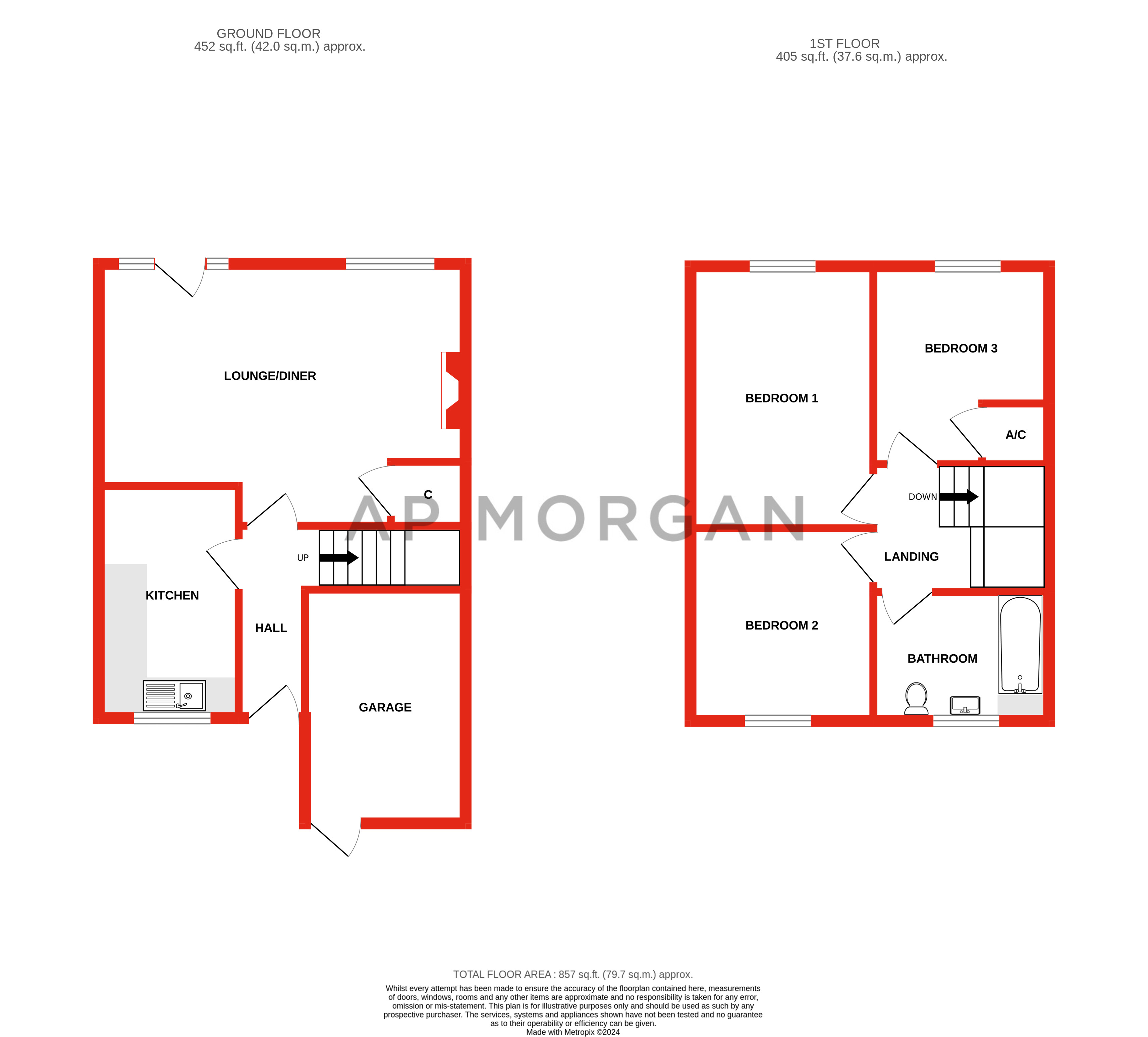 3 bed house for sale in Gibbs Hill Road, Birmingham - Property floorplan