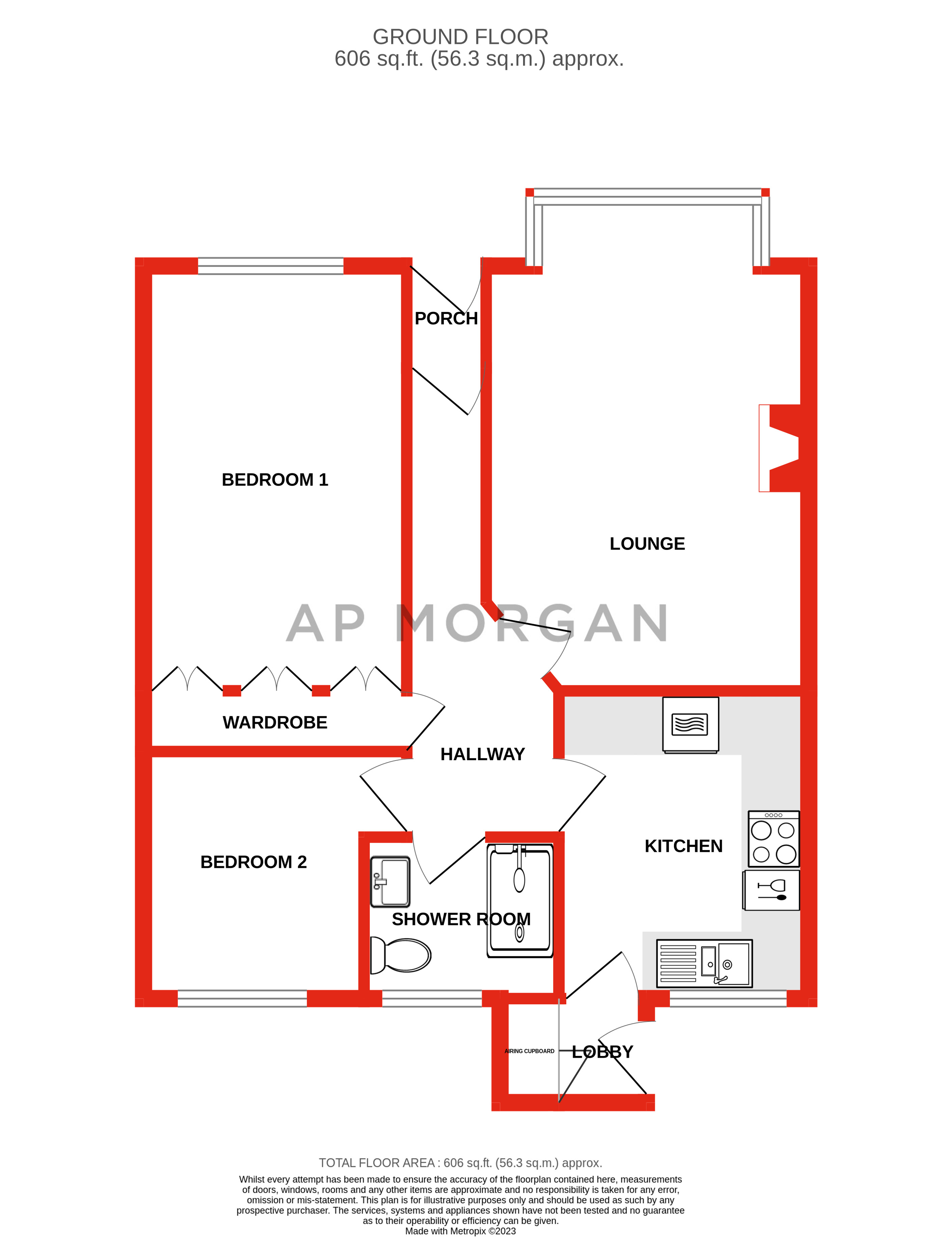 2 bed bungalow for sale in Long Leasow, Birmingham - Property floorplan