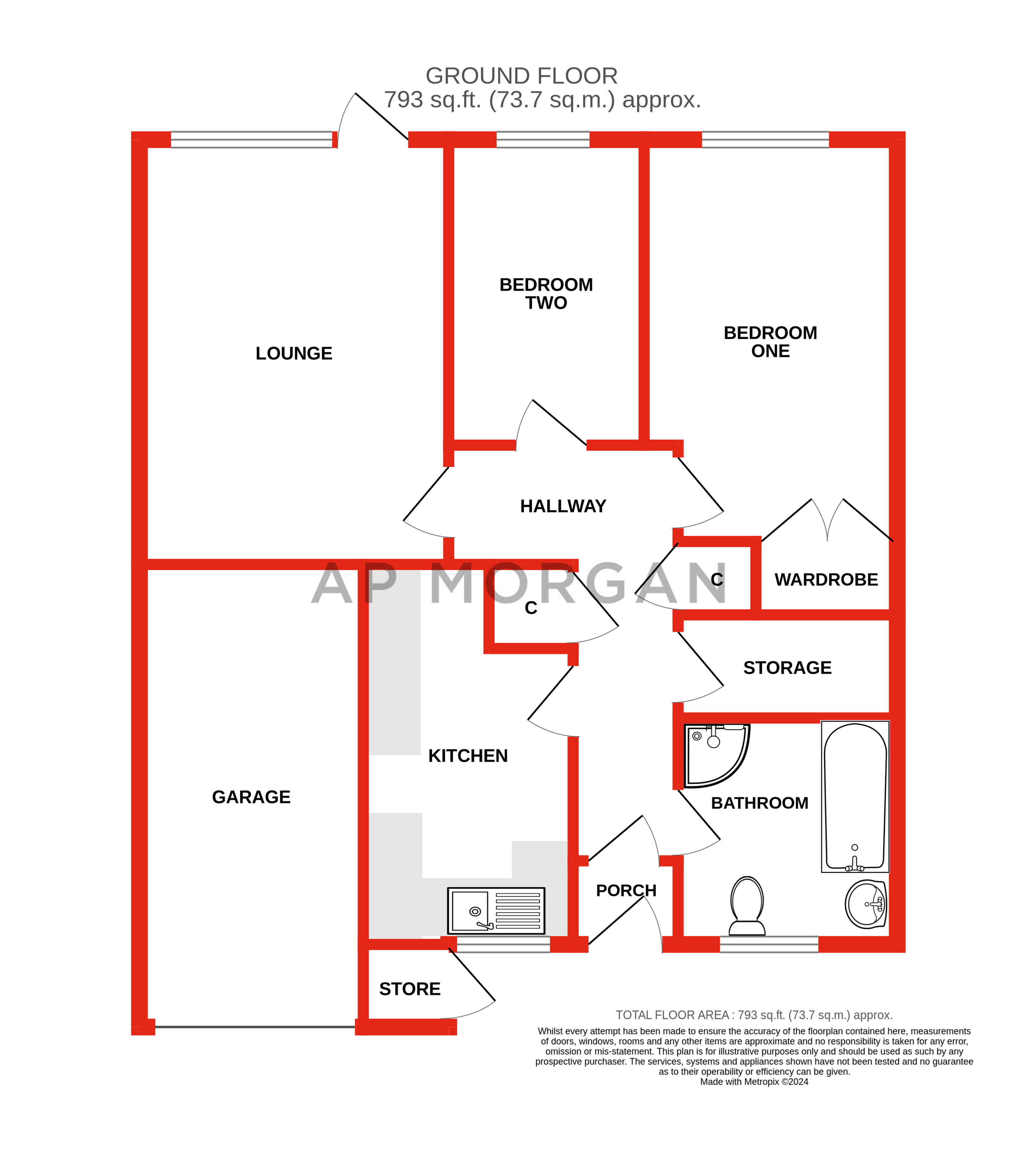 2 bed bungalow for sale in Sellywood Road, Birmingham - Property floorplan