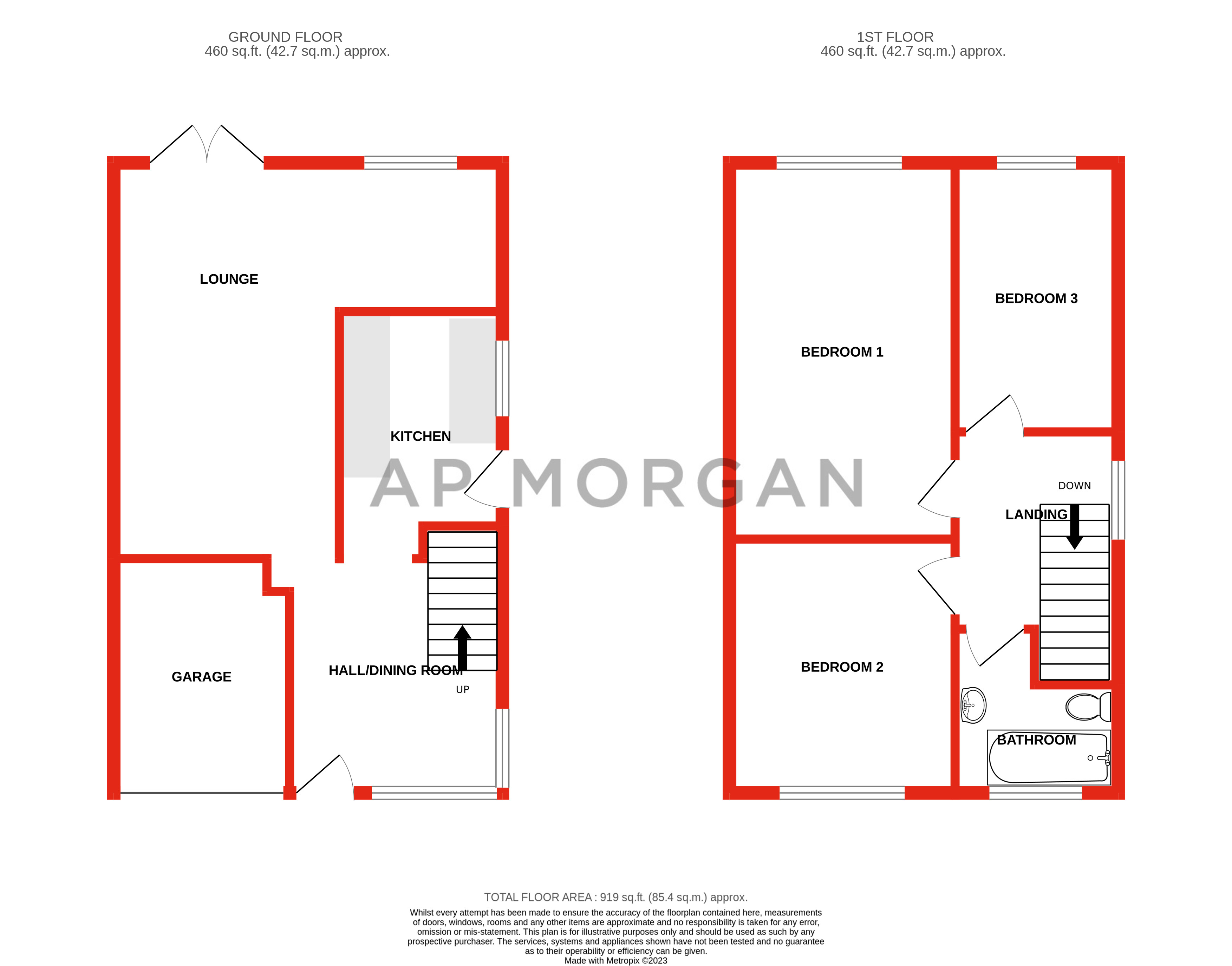 3 bed house for sale in Gibbs Hill Road, Birmingham - Property floorplan