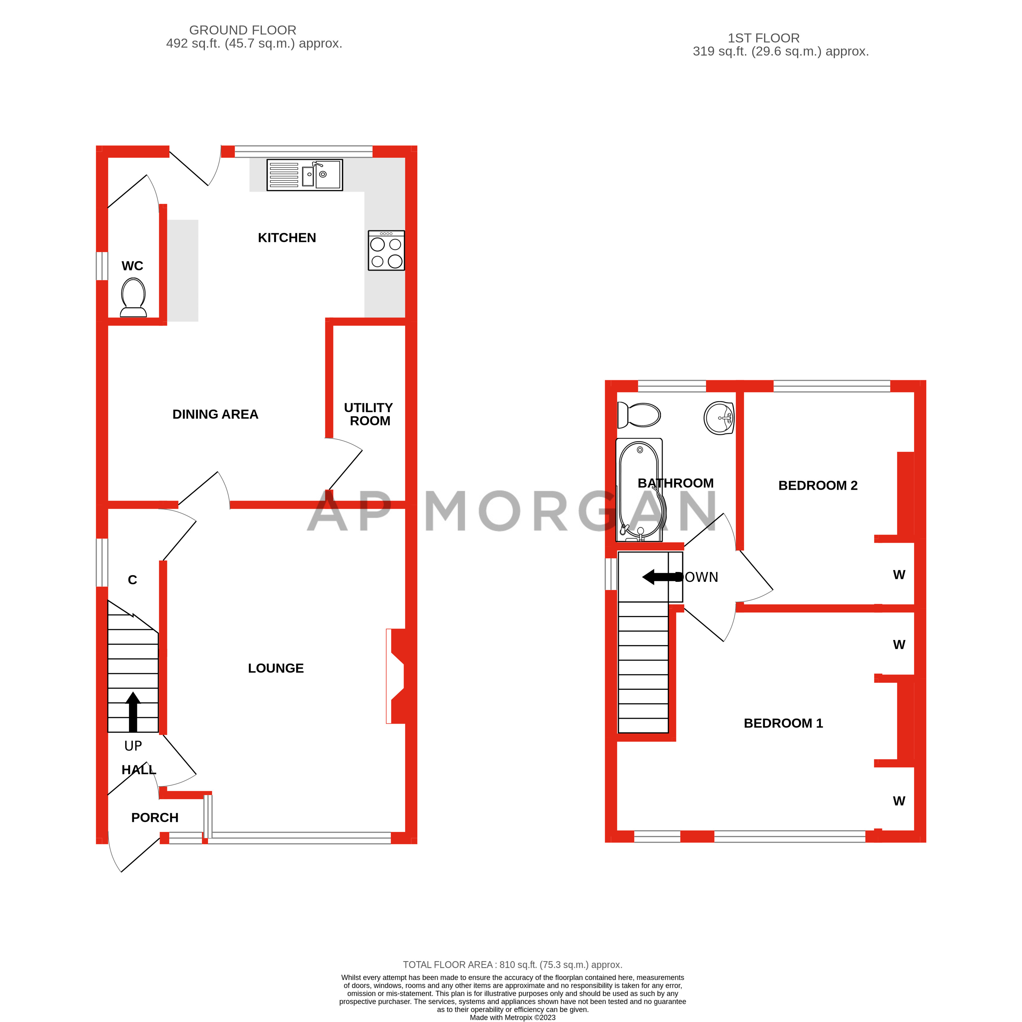 2 bed house for sale in Rednal Road, Birmingham - Property floorplan