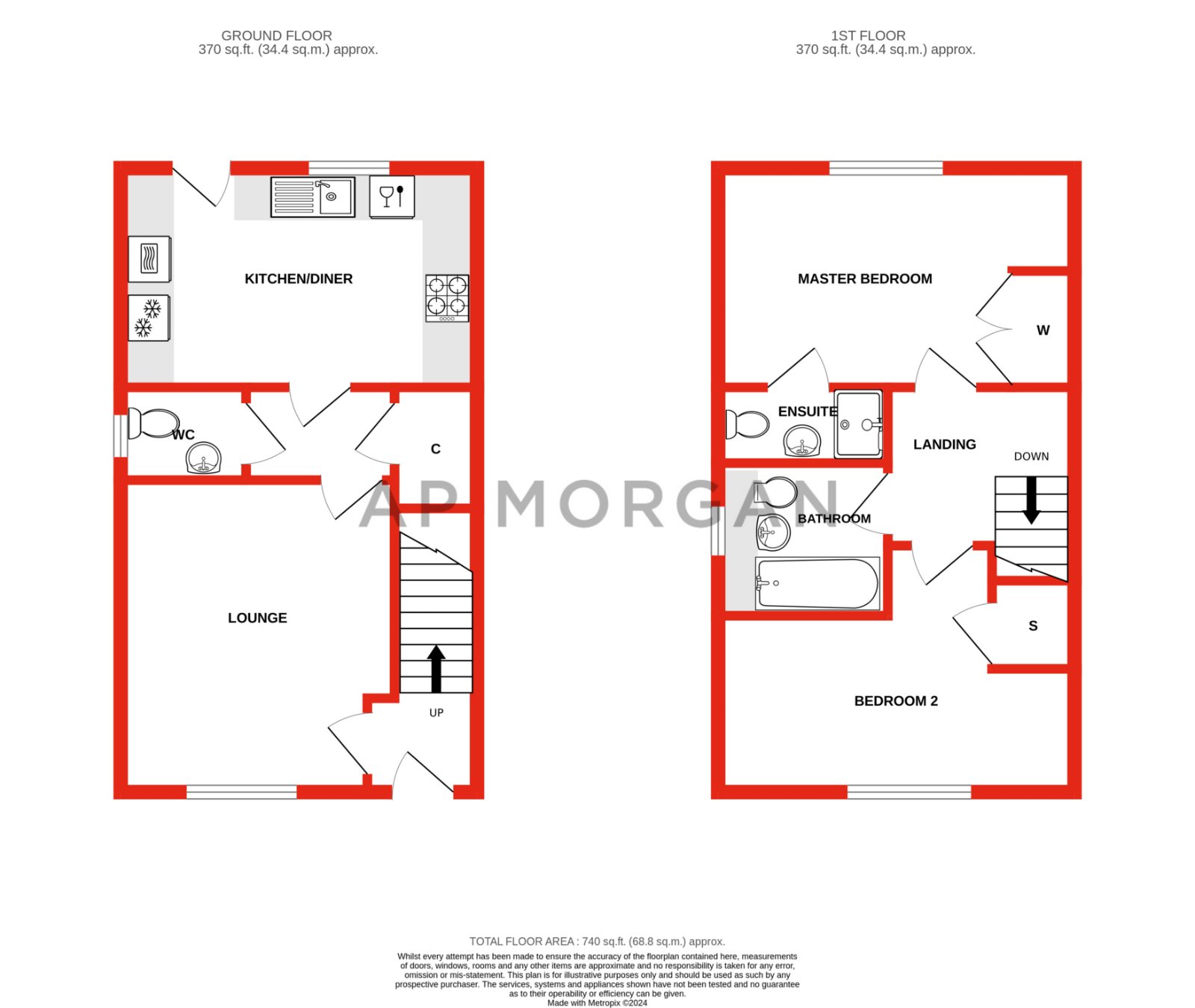 2 bed house for sale in Lower Beeches Road, Birmingham - Property floorplan