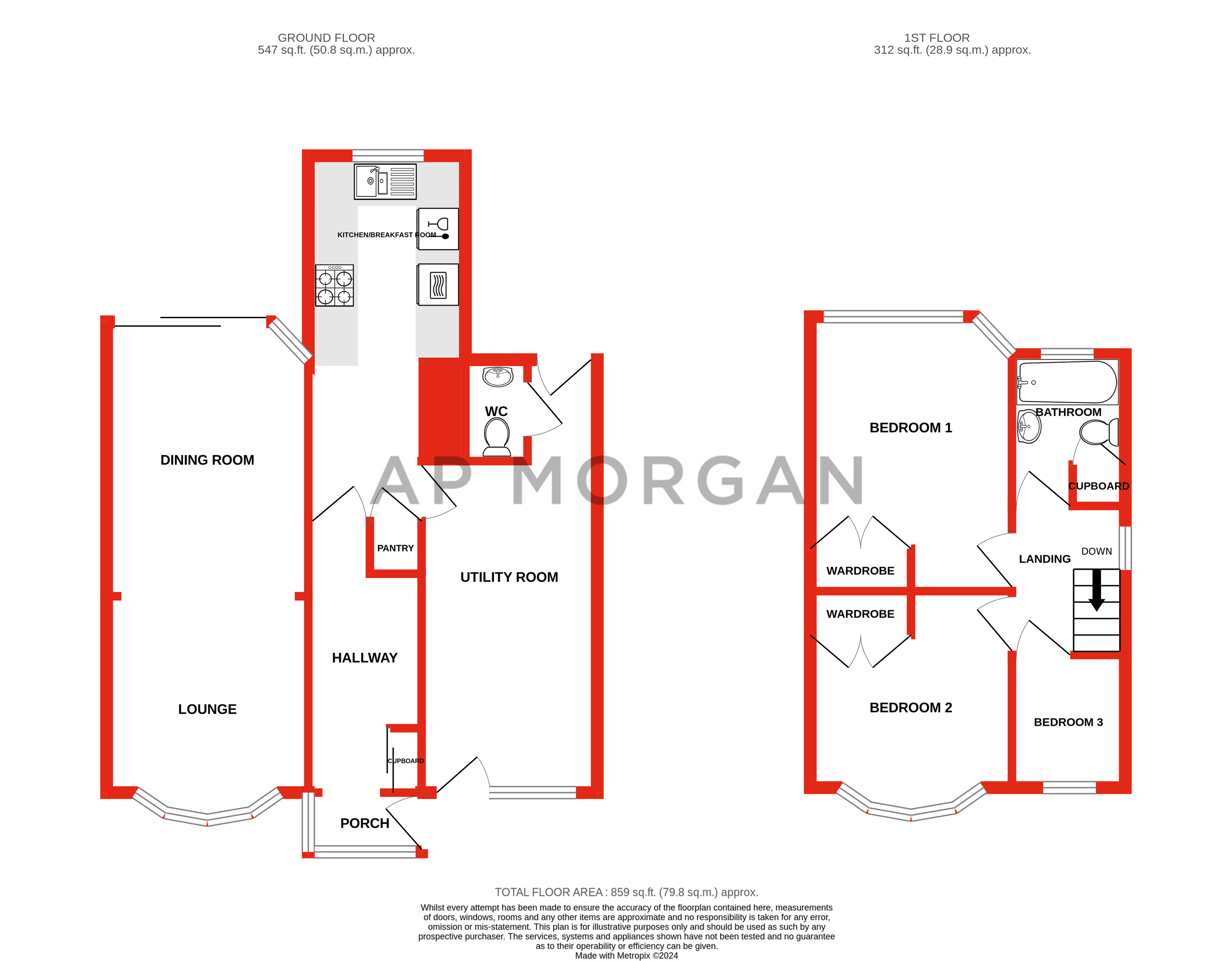 3 bed house for sale in Irwin Avenue, Rednal - Property floorplan