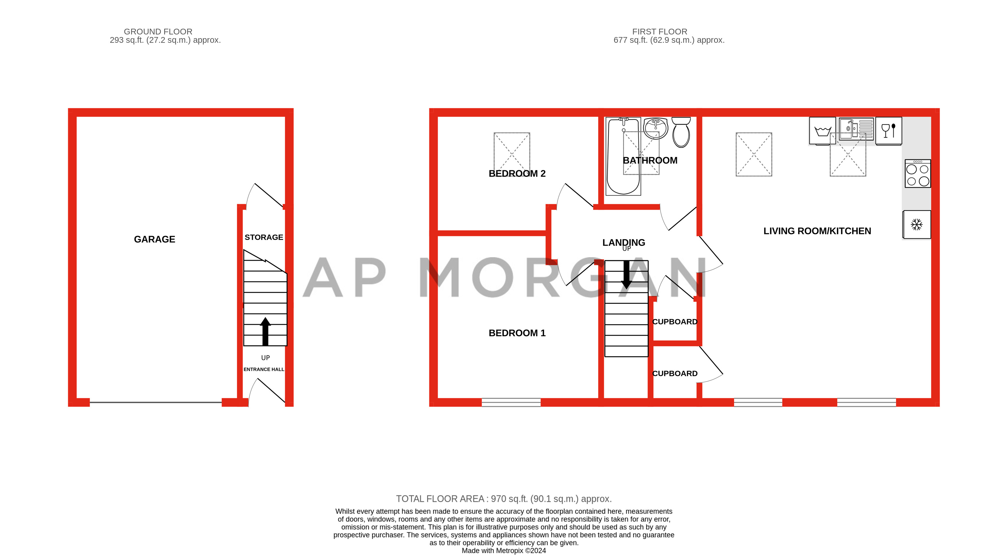 2 bed apartment for sale in Ascot Way, Birmingham - Property floorplan