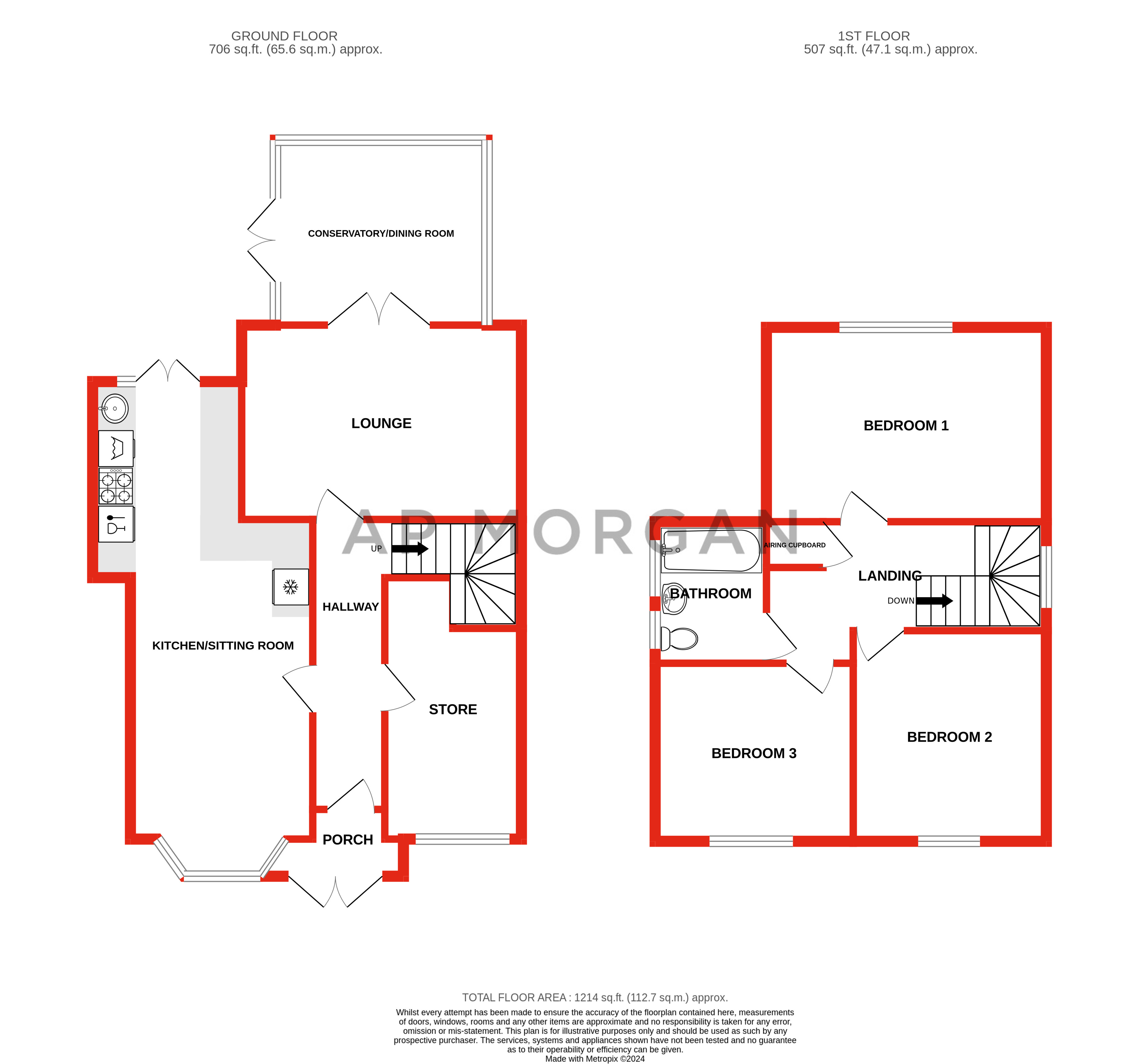 3 bed house for sale in Bristol Road South, Northfield - Property floorplan
