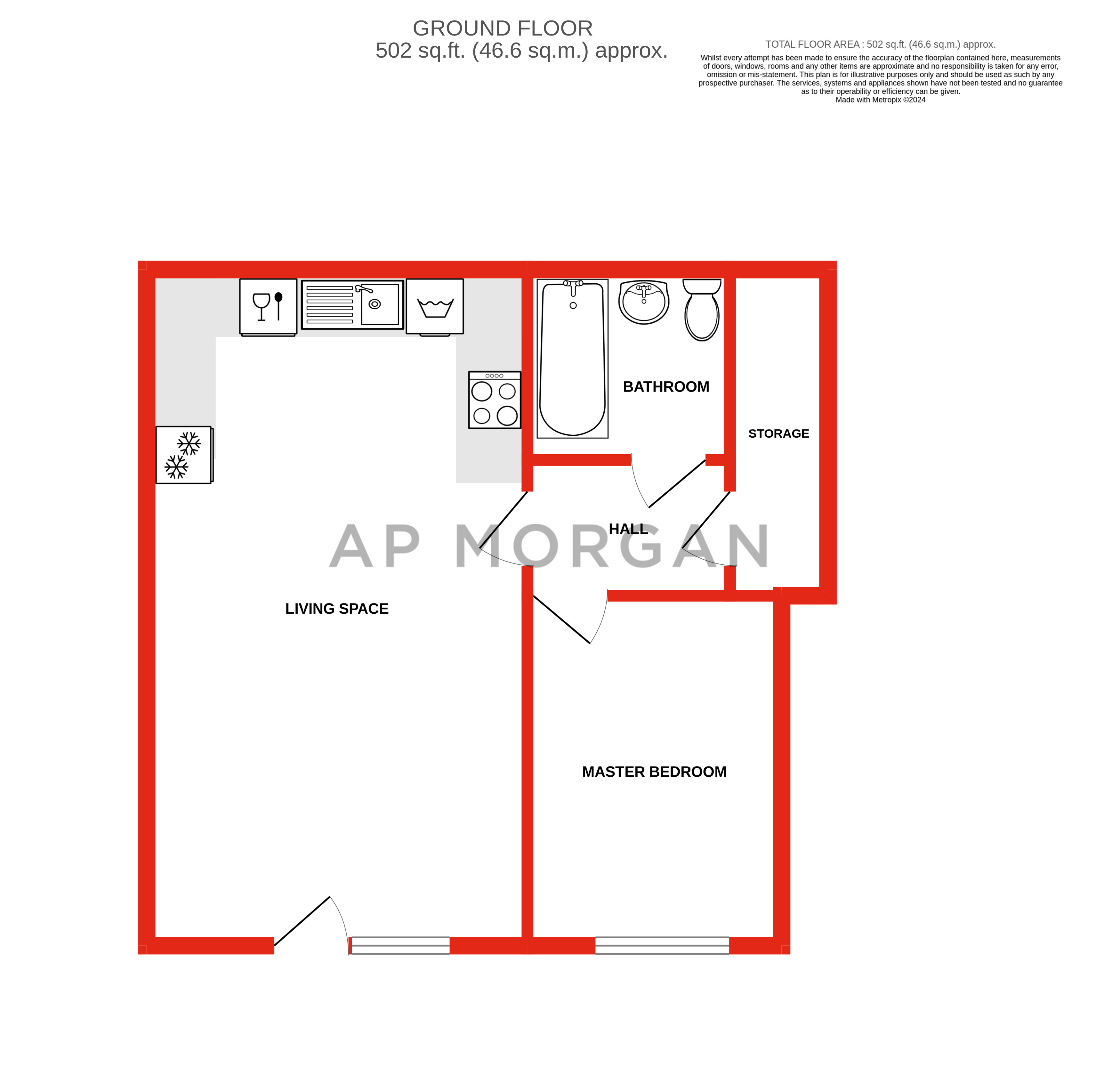 1 bed apartment for sale in Cooper Avenue, Birmingham - Property floorplan