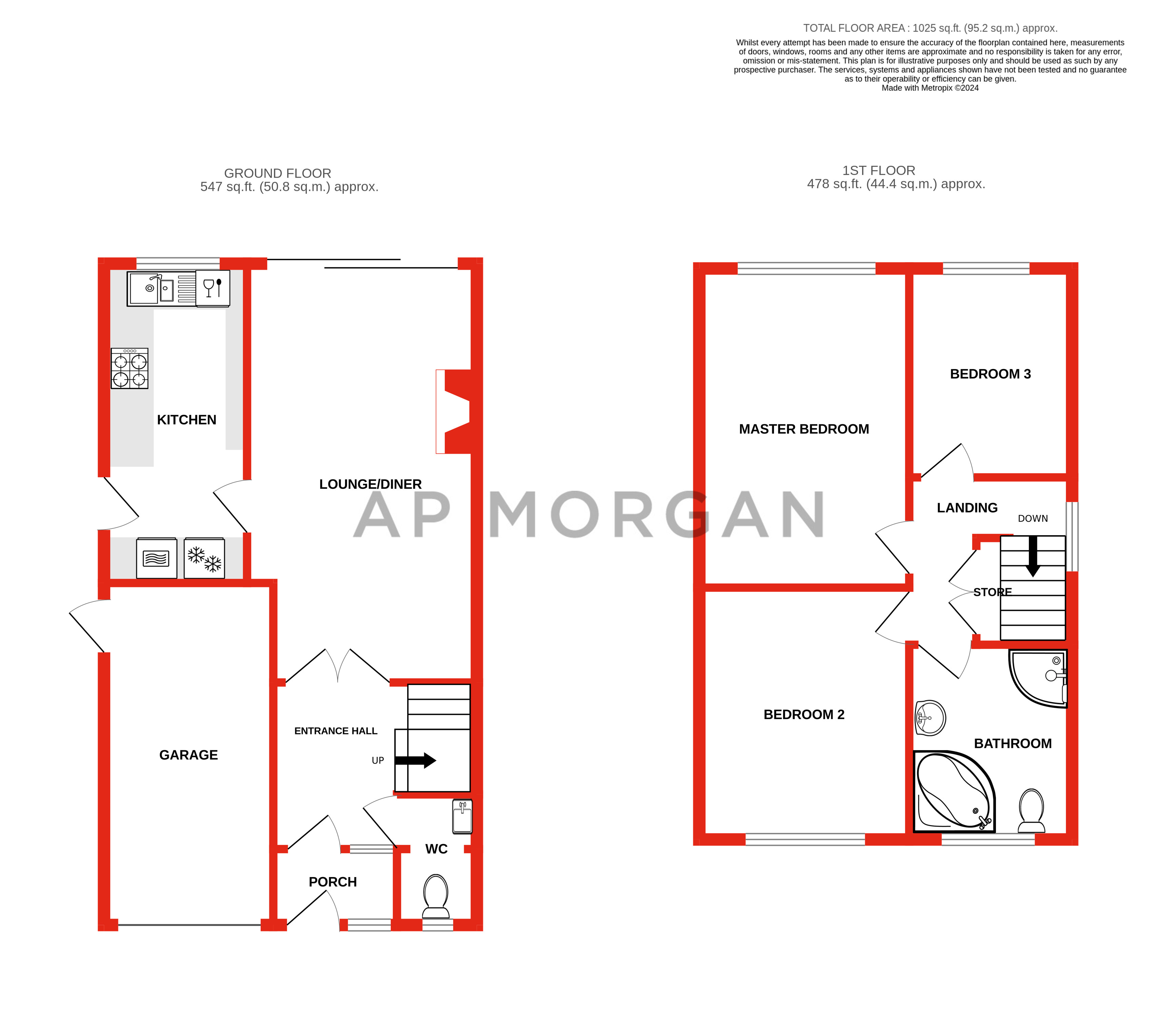 3 bed house for sale in Pineview, Birmingham - Property floorplan