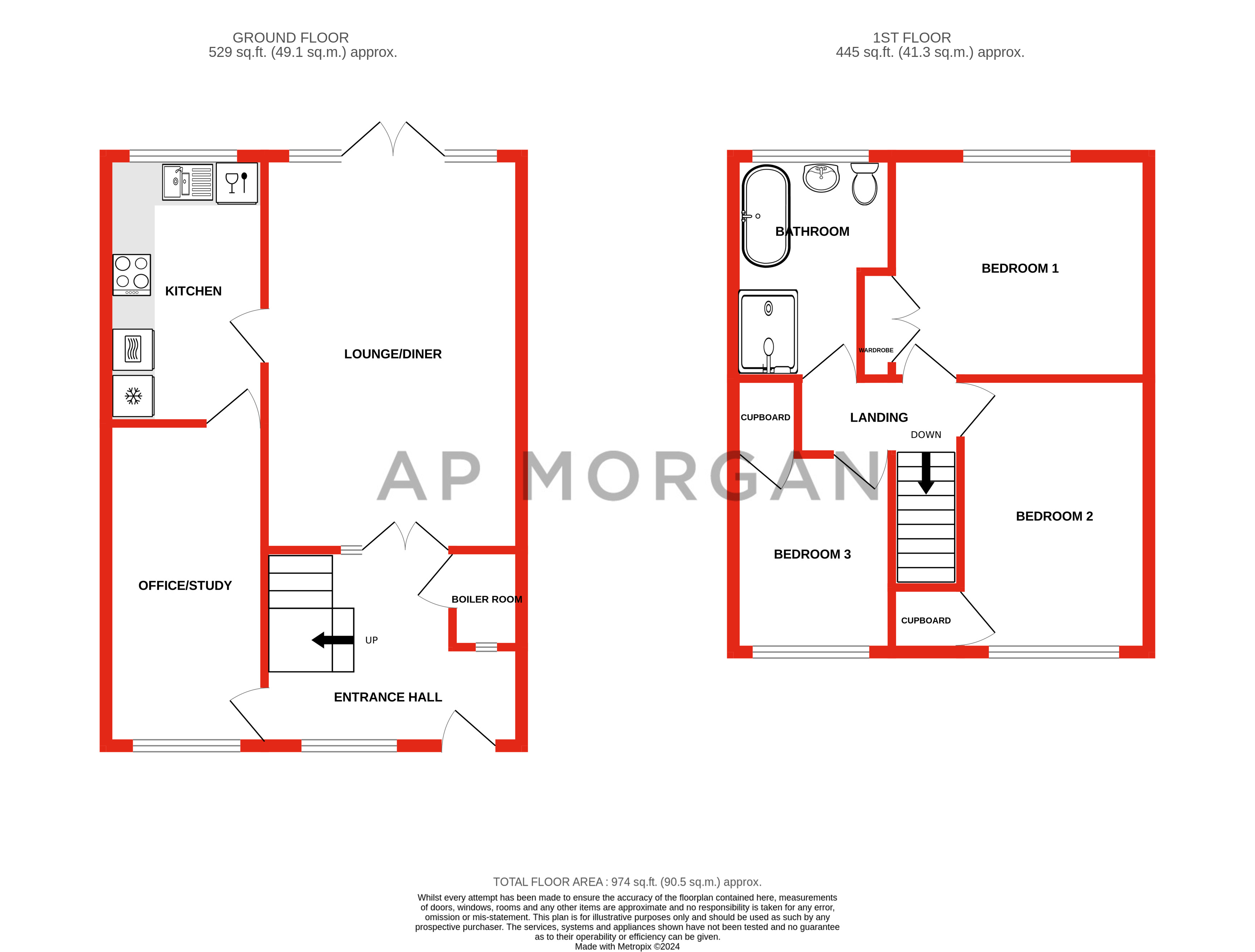 3 bed house for sale in Chesterfield Close, Birmingham - Property floorplan