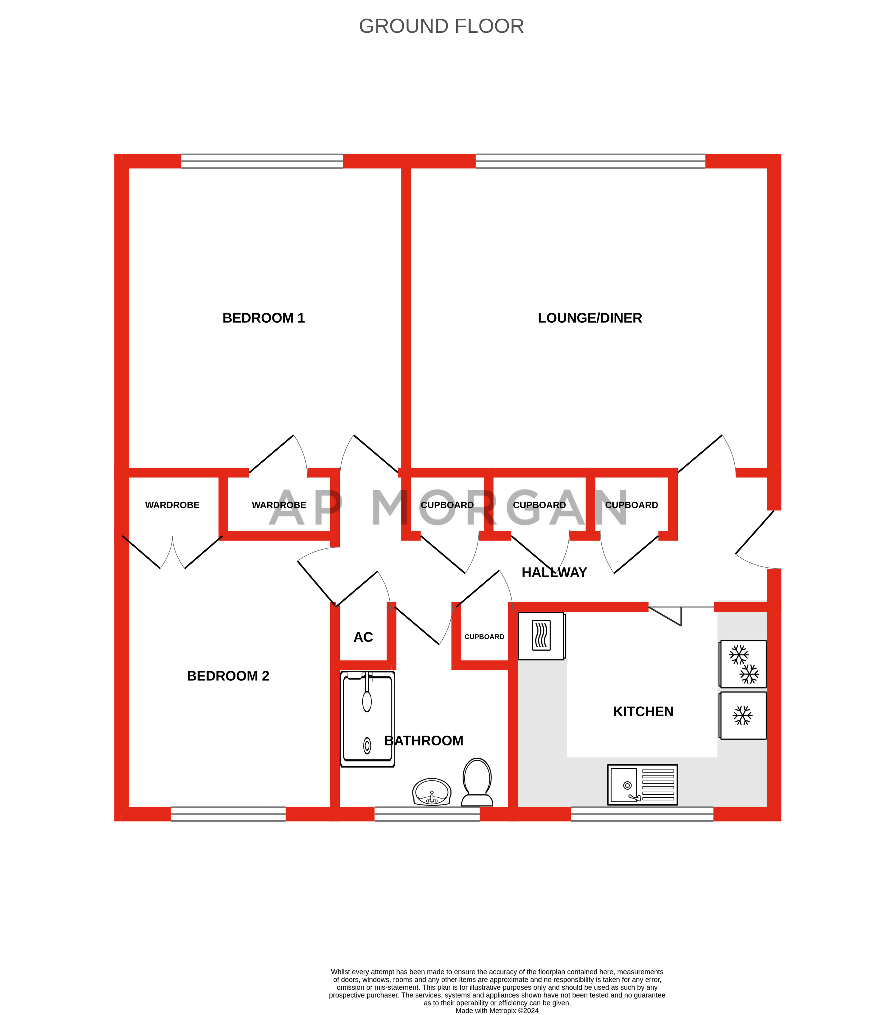 2 bed apartment for sale in Ramsden Close, Birmingham - Property floorplan