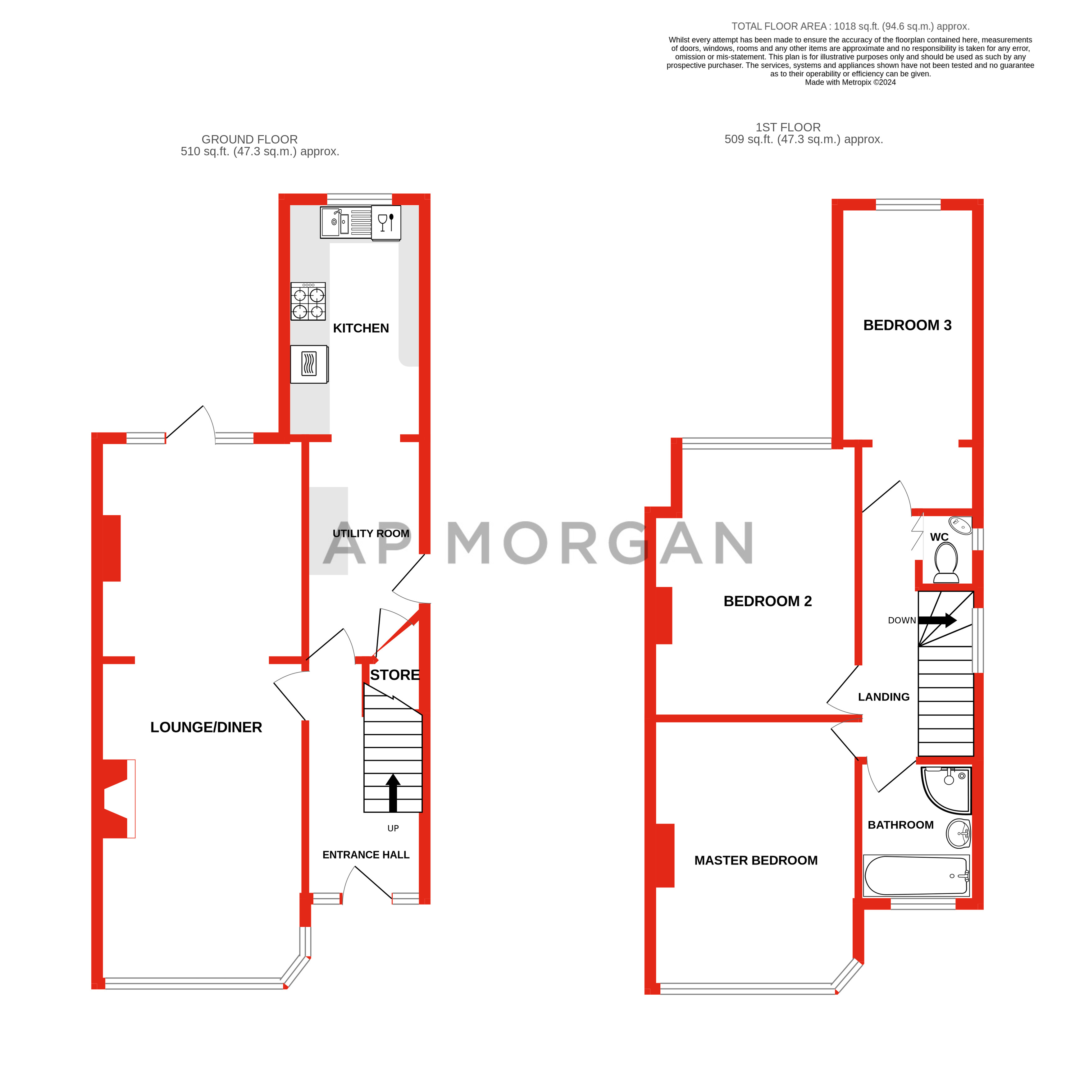 3 bed house for sale in Broughton Crescent, Birmingham - Property floorplan