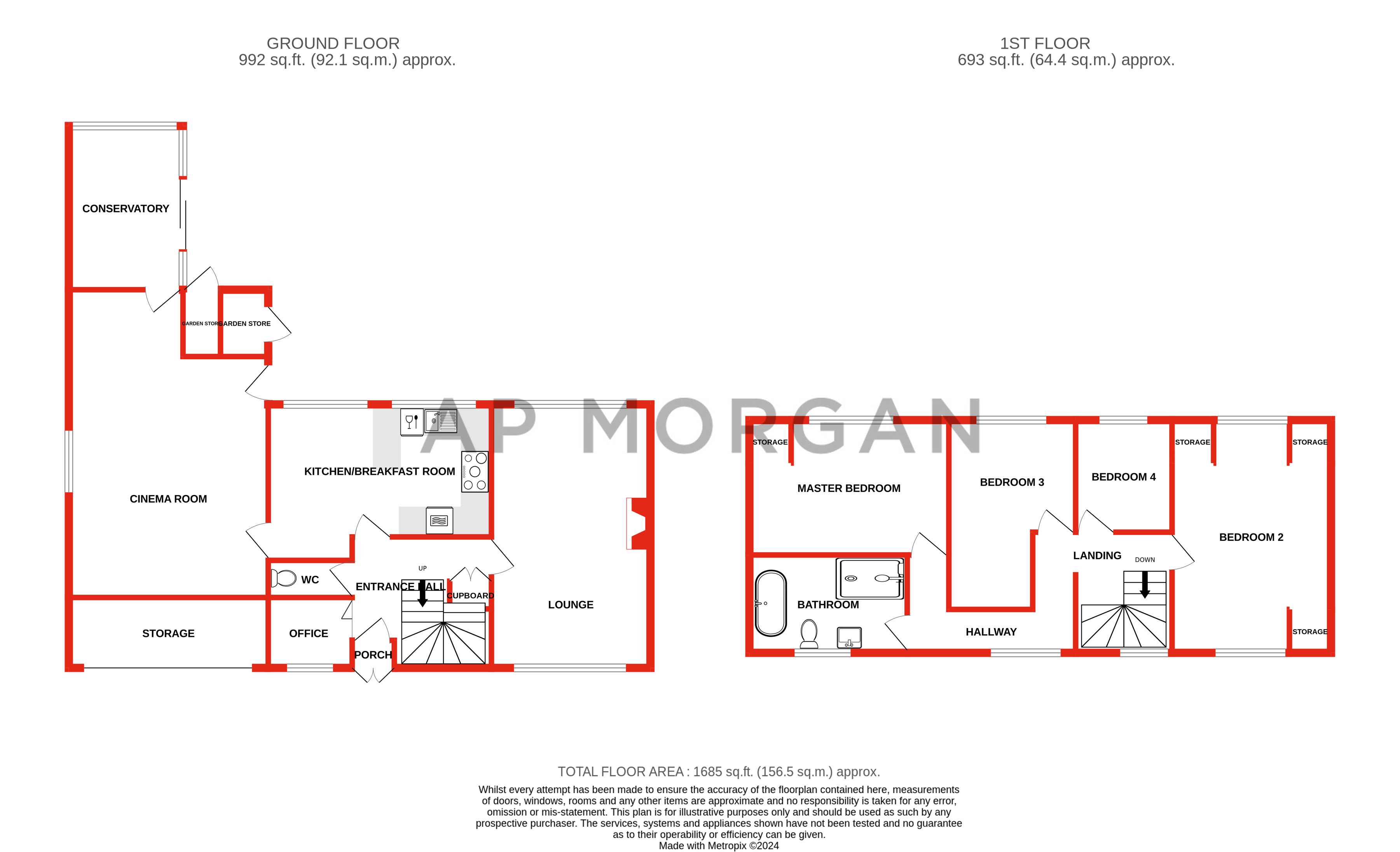 4 bed house for sale in Holywell Lane, Rubery - Property floorplan