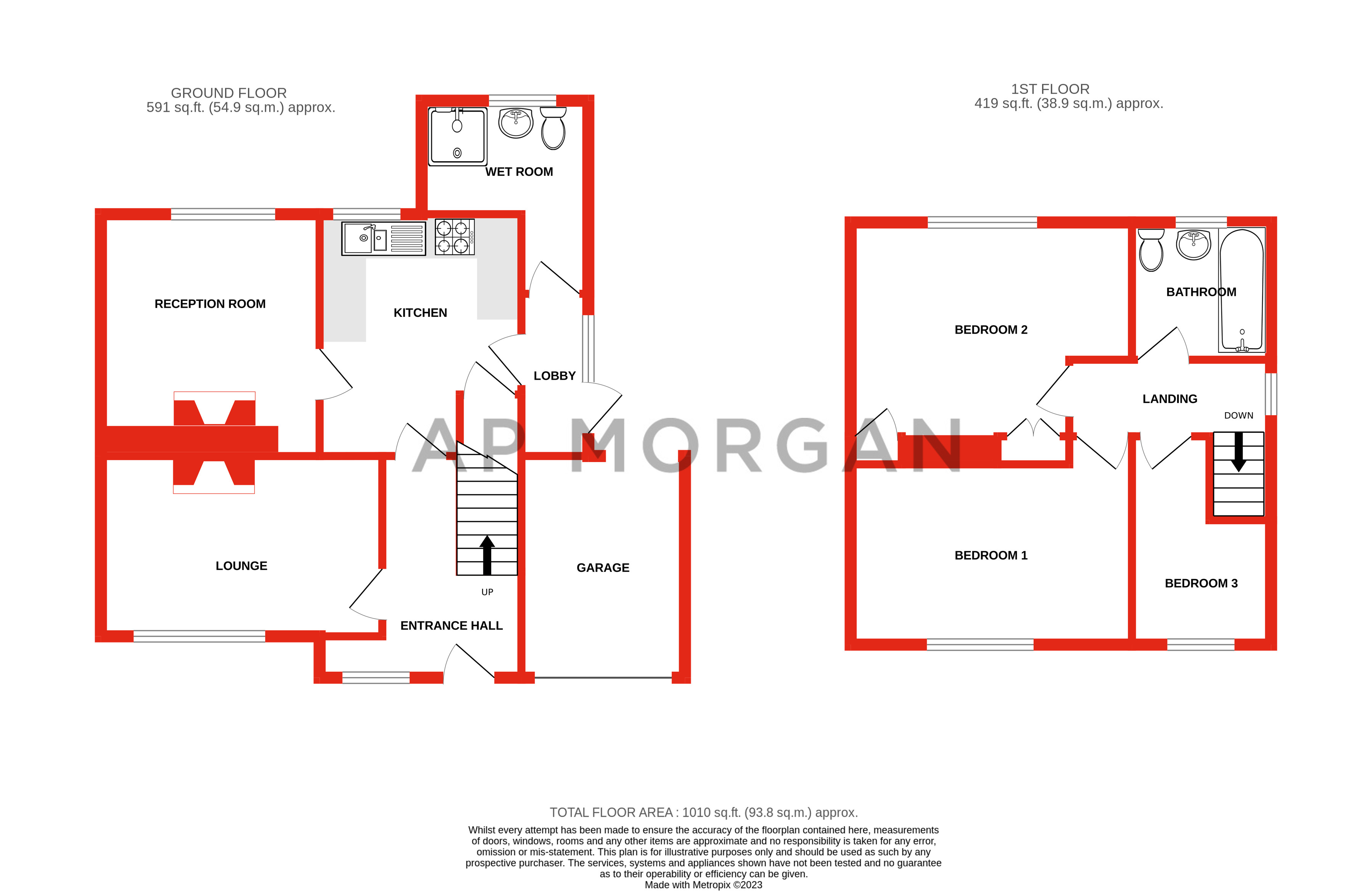 3 bed house for sale in Gauden Road, Stourbridge - Property floorplan