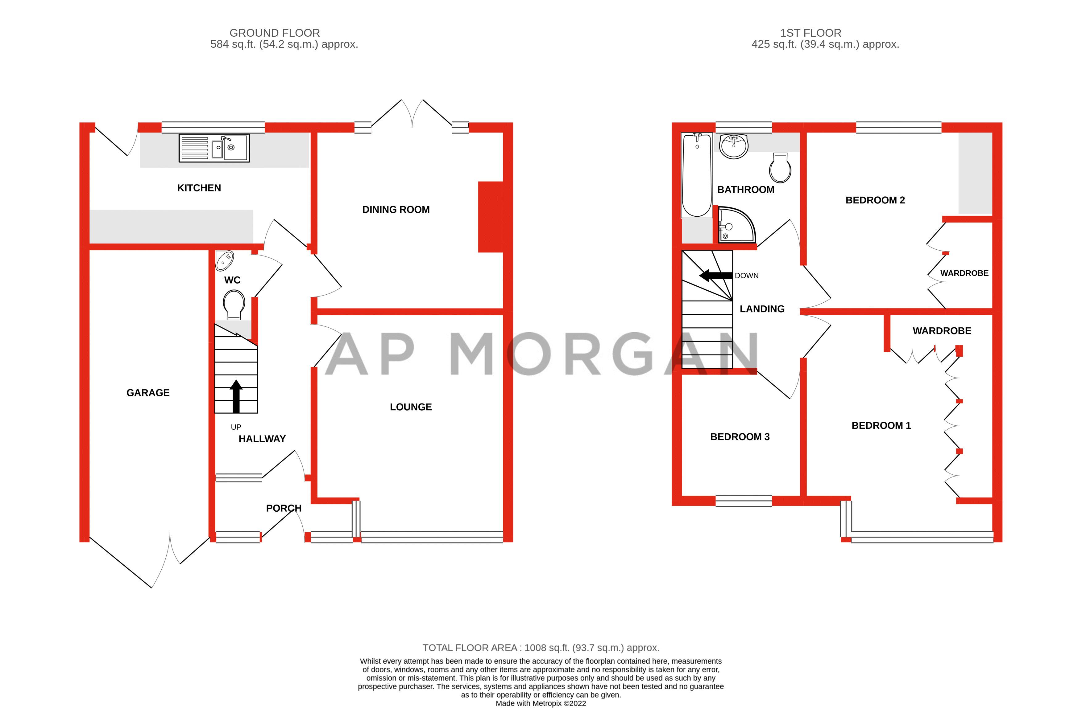 3 bed house for sale in Drew Crescent, Stourbridge - Property floorplan
