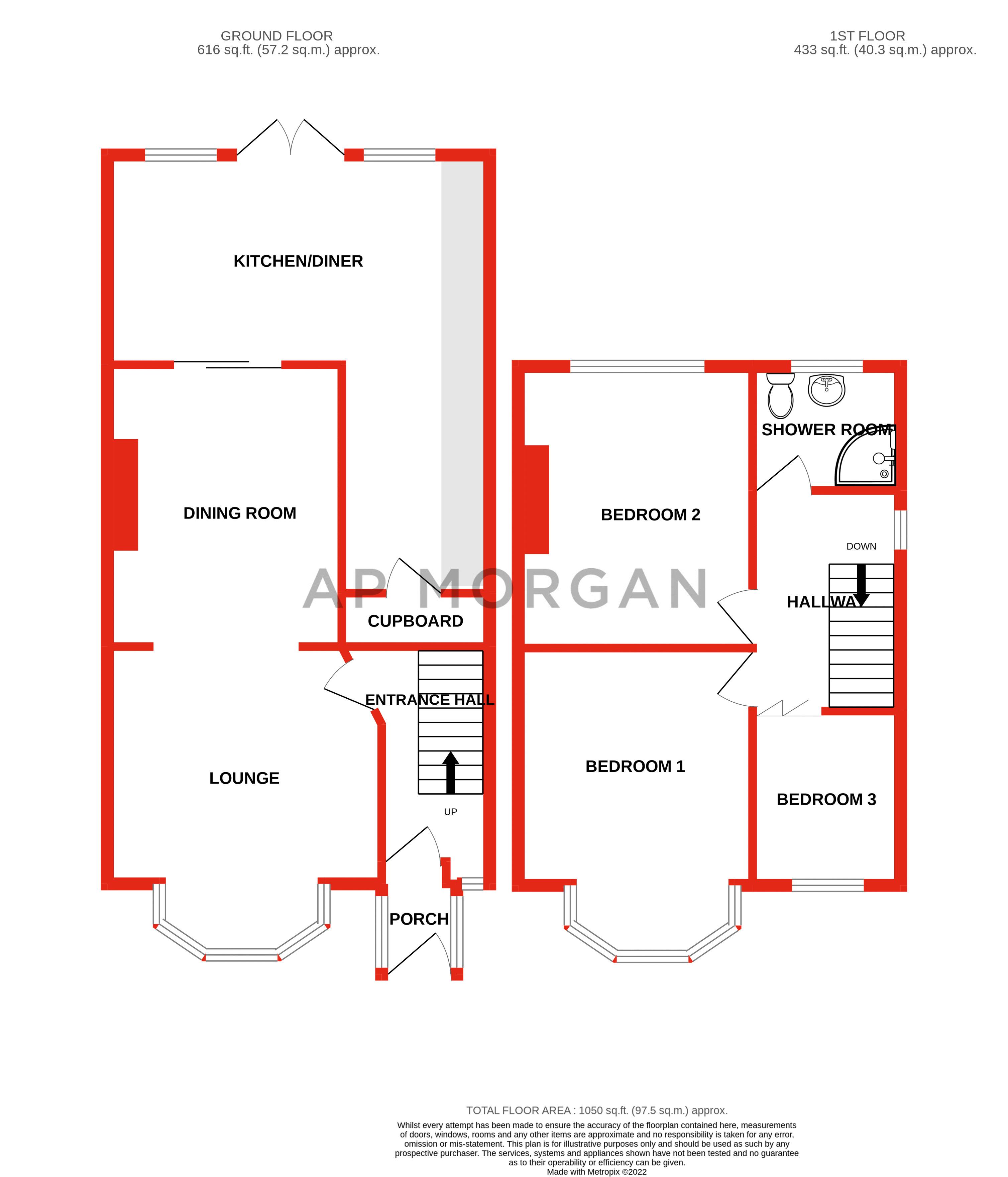 3 bed house for sale in Grafton Road, Oldbury - Property floorplan