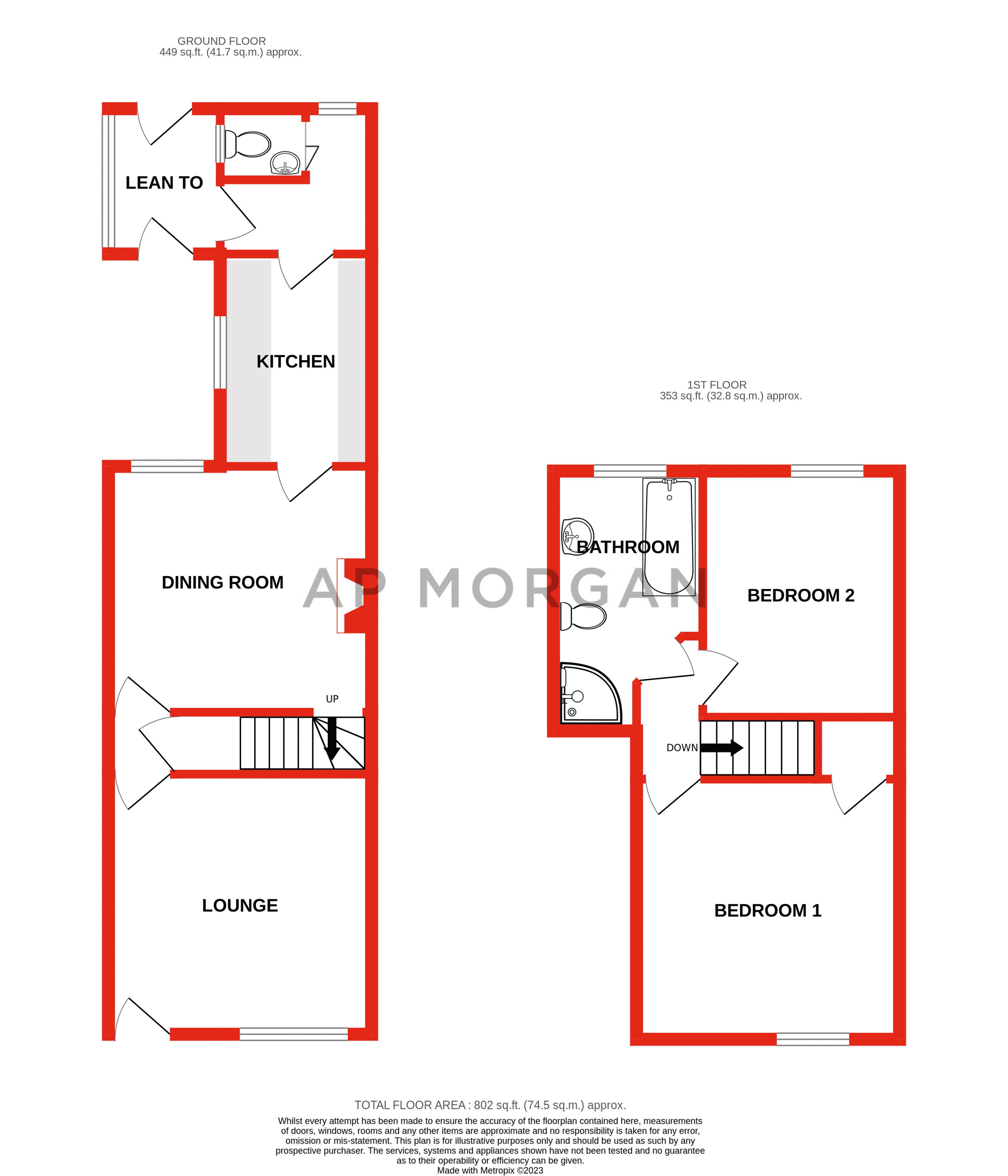 2 bed house for sale in Bridle Road, Stourbridge - Property floorplan