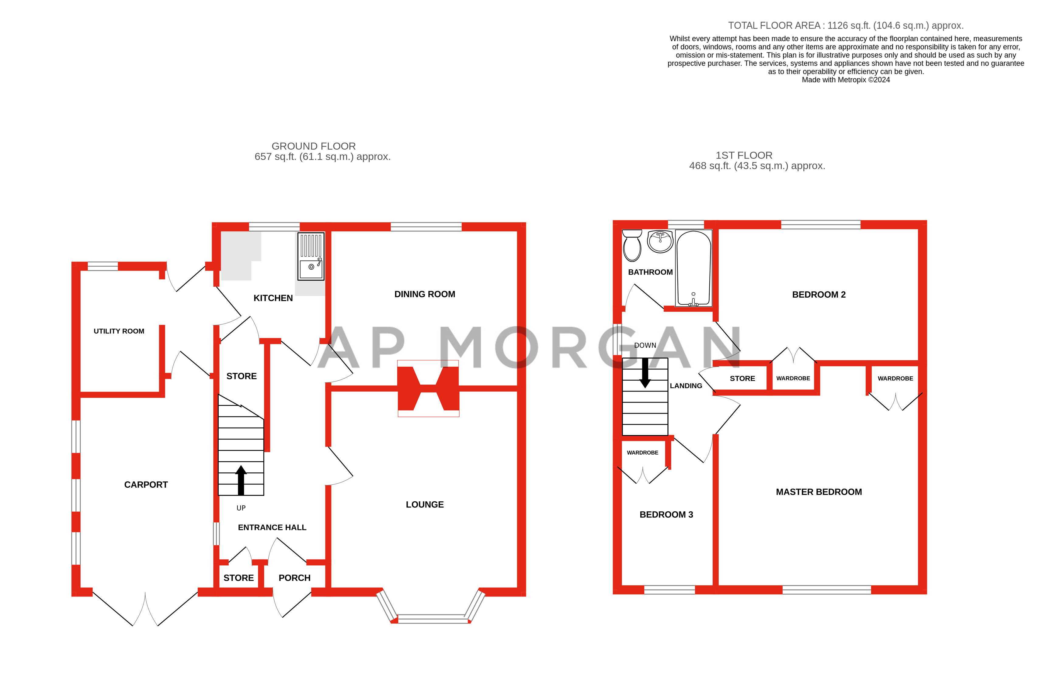 3 bed house for sale in Harrison Road, Stourbridge - Property floorplan