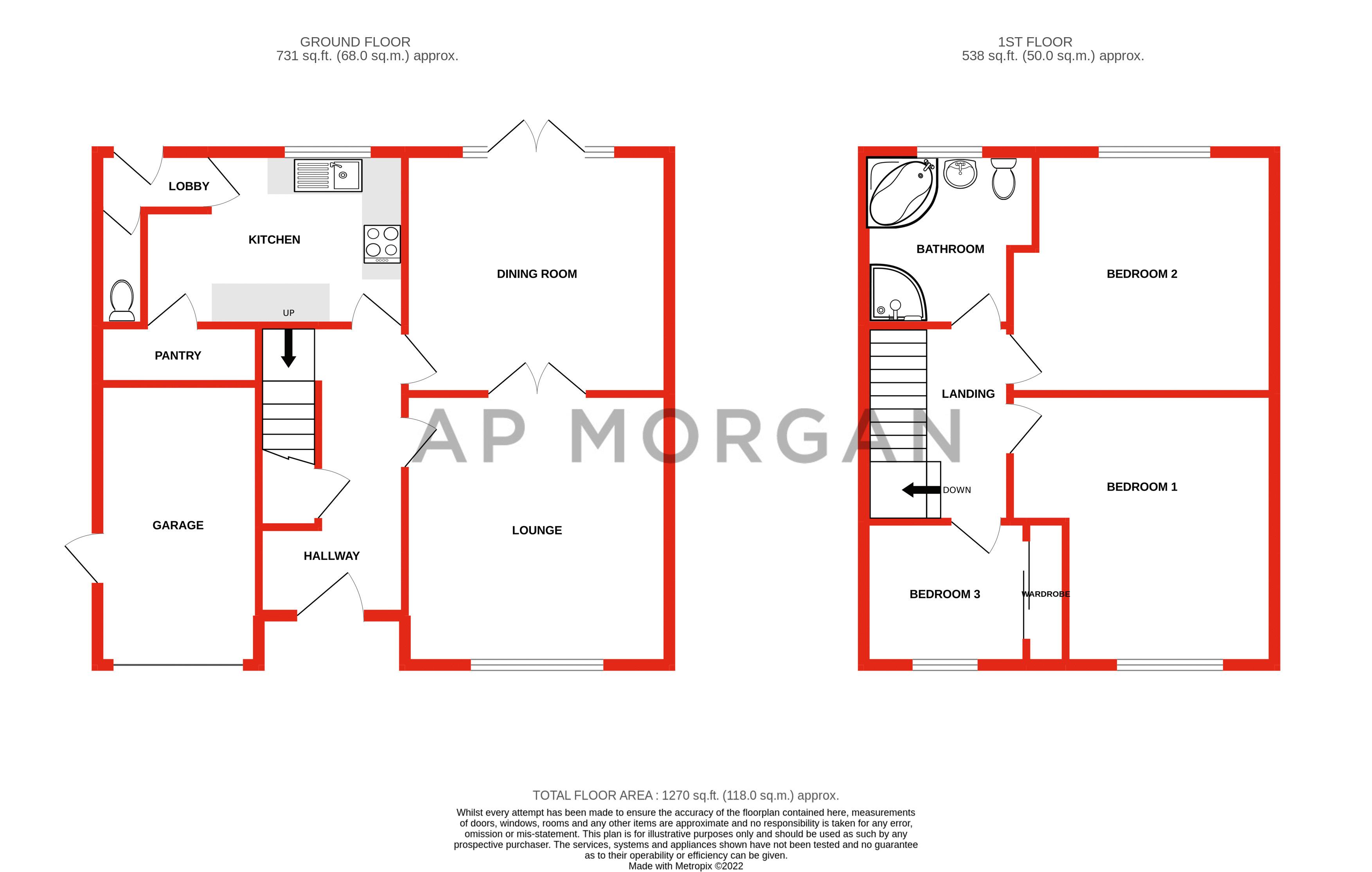 3 bed house for sale in Oakfield Avenue, Kingswinford - Property floorplan