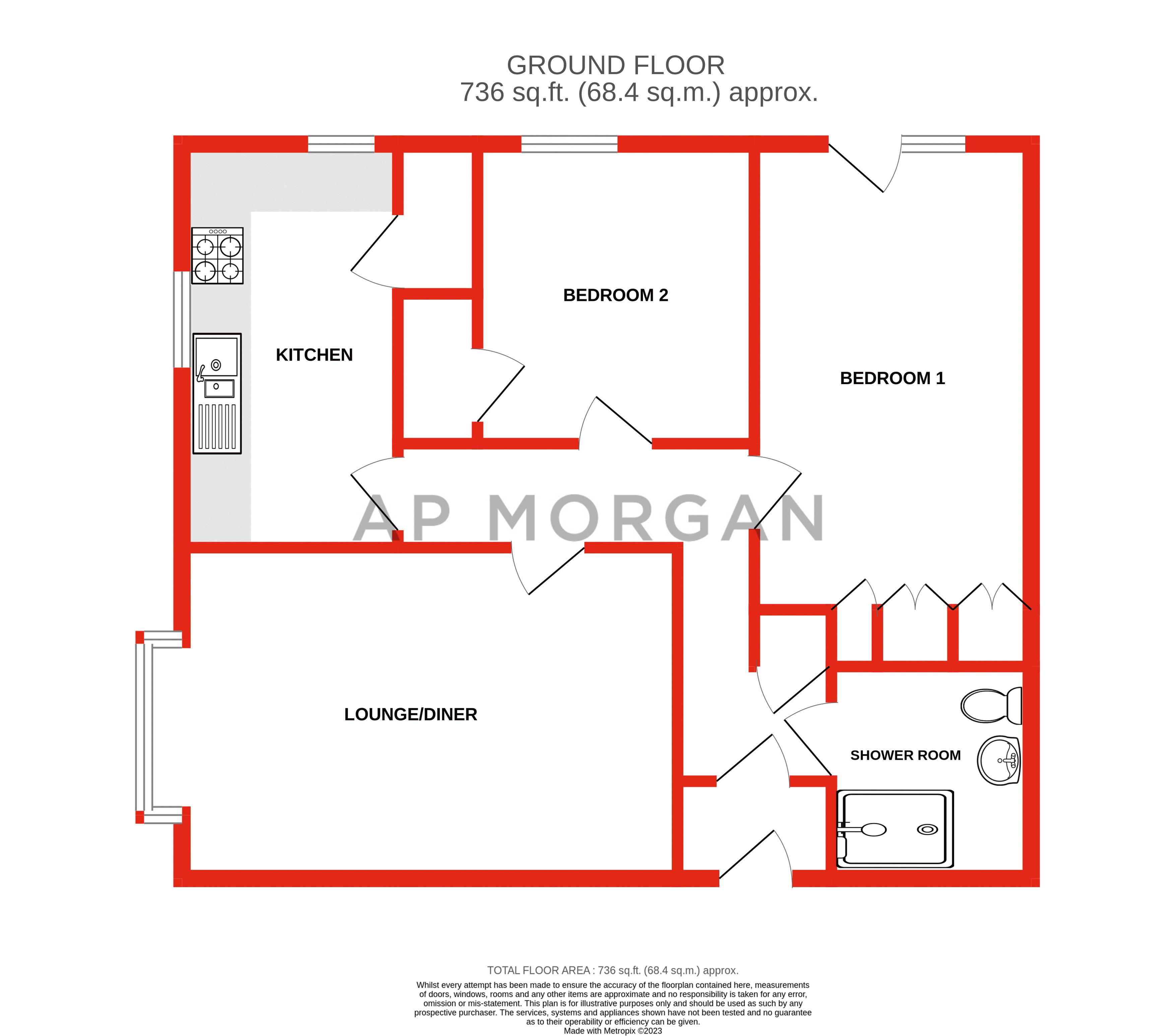 2 bed apartment for sale in Glasshouse Hill, Stourbridge - Property floorplan