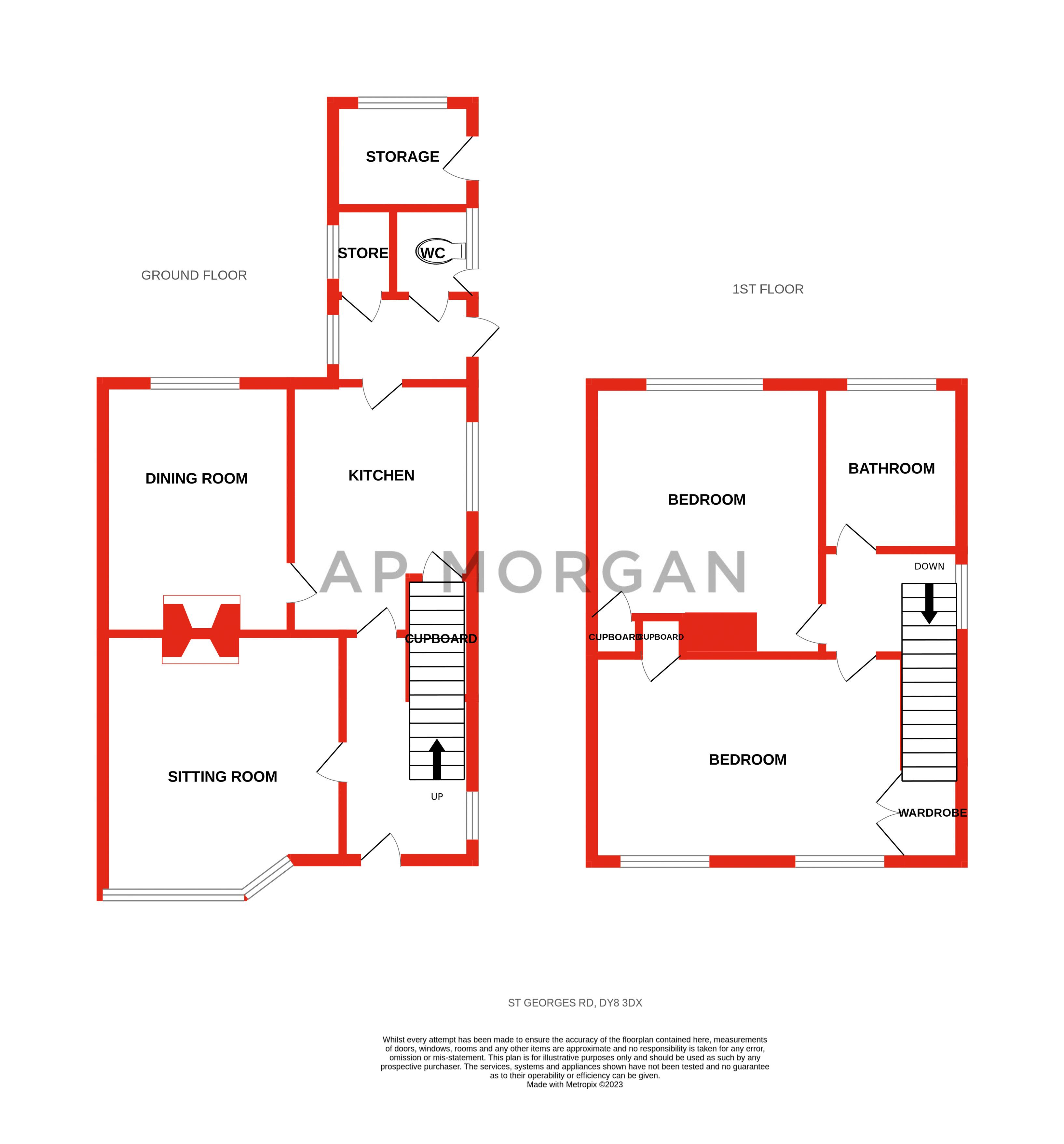 2 bed house for sale in St Georges Road, Stourbridge - Property floorplan
