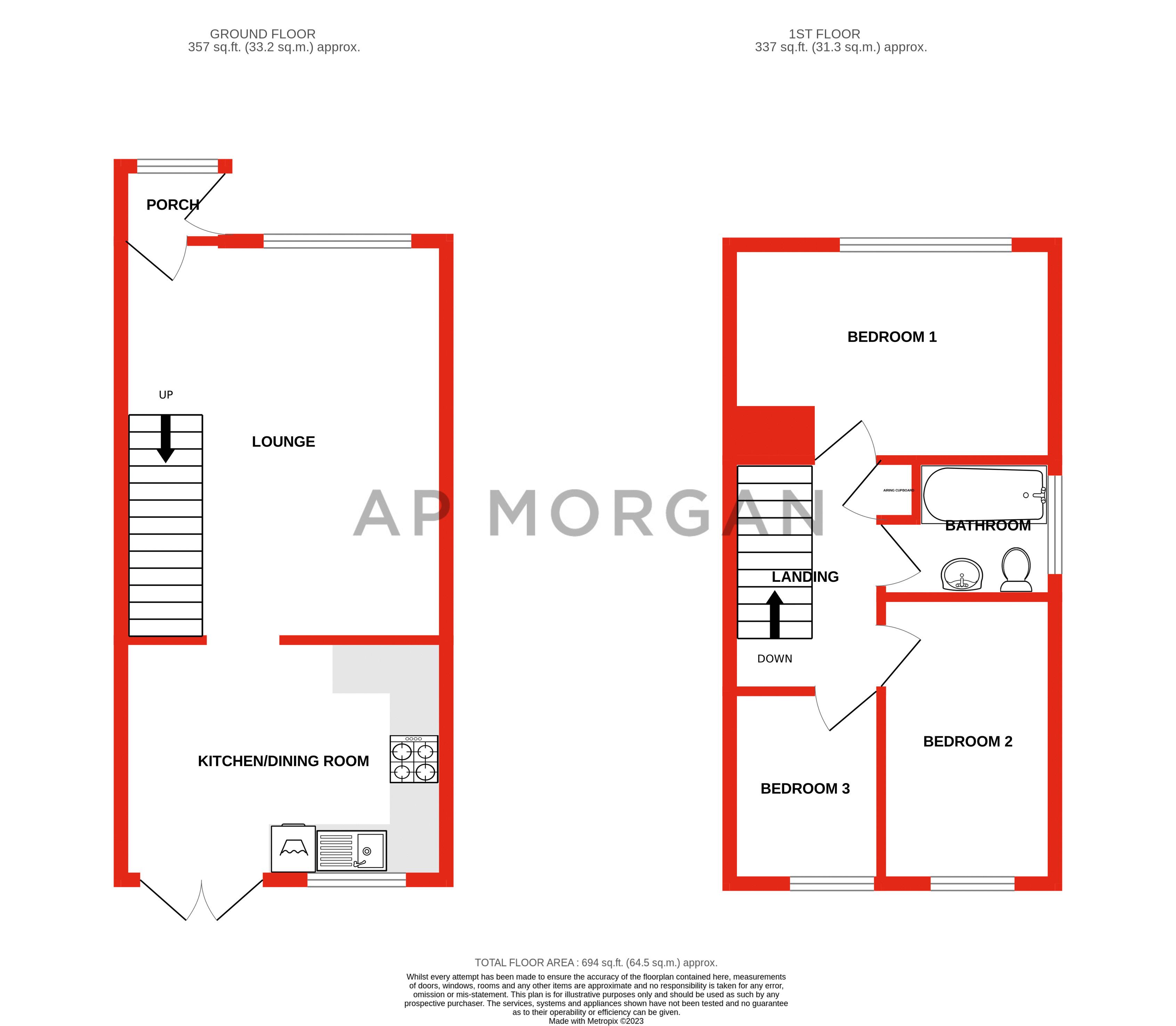 3 bed house for sale in Wiltshire Drive, Halesowen - Property floorplan