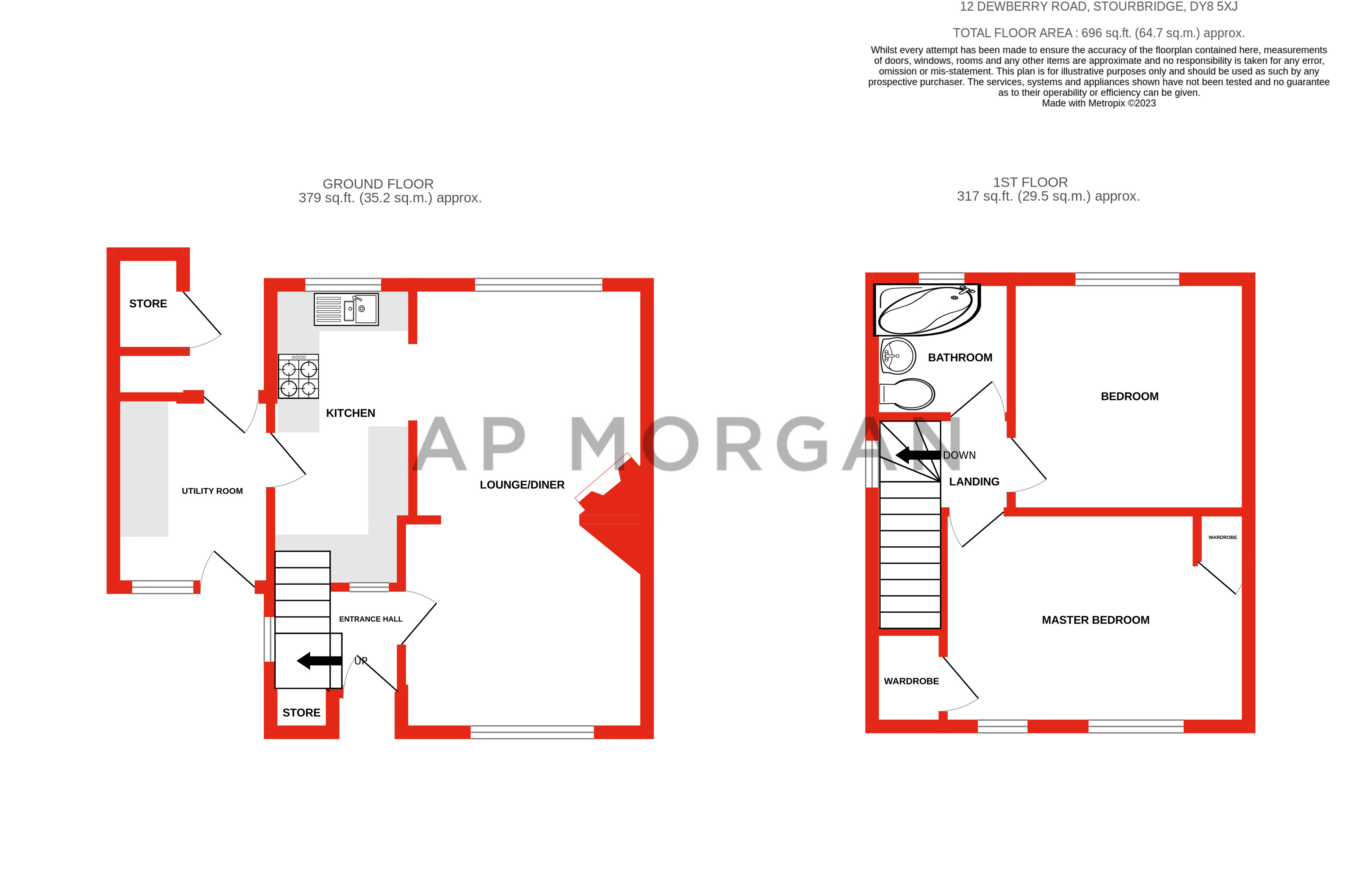 2 bed house for sale in Dewberry Road, Stourbridge - Property floorplan