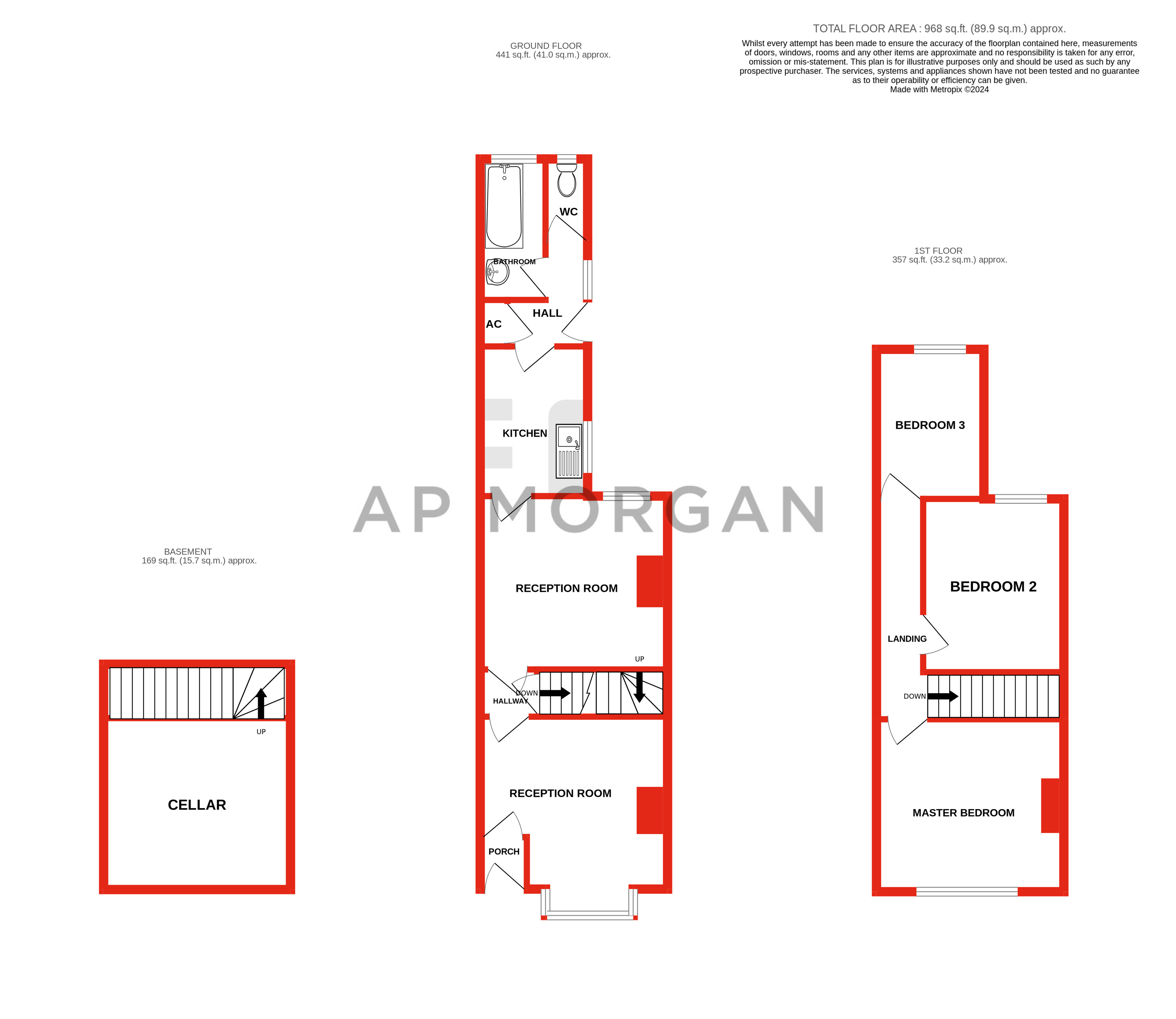 3 bed house for sale in Witton Street, Norton - Property floorplan