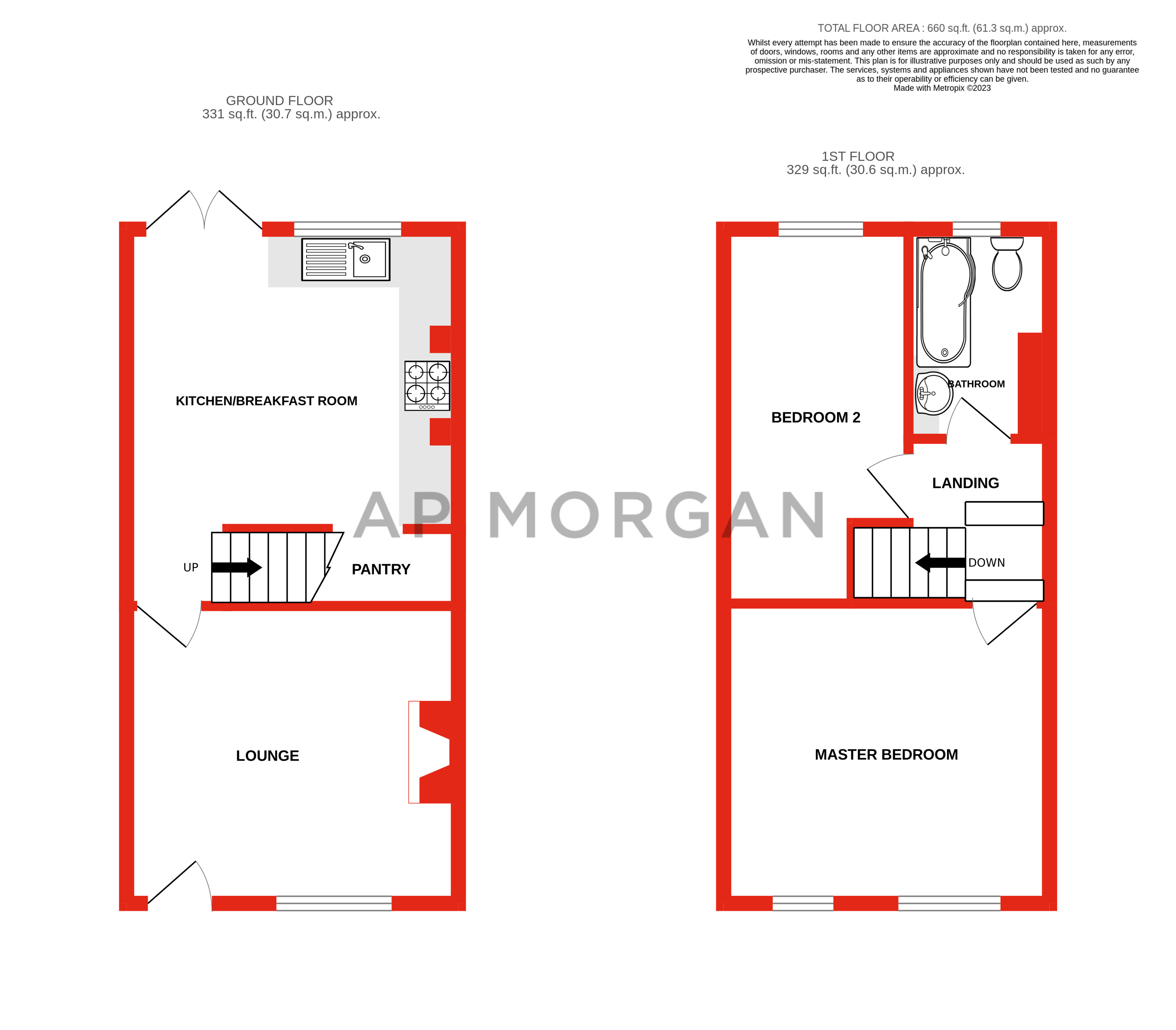 2 bed house for sale in Brick Kiln Street, Quarry Bank - Property floorplan