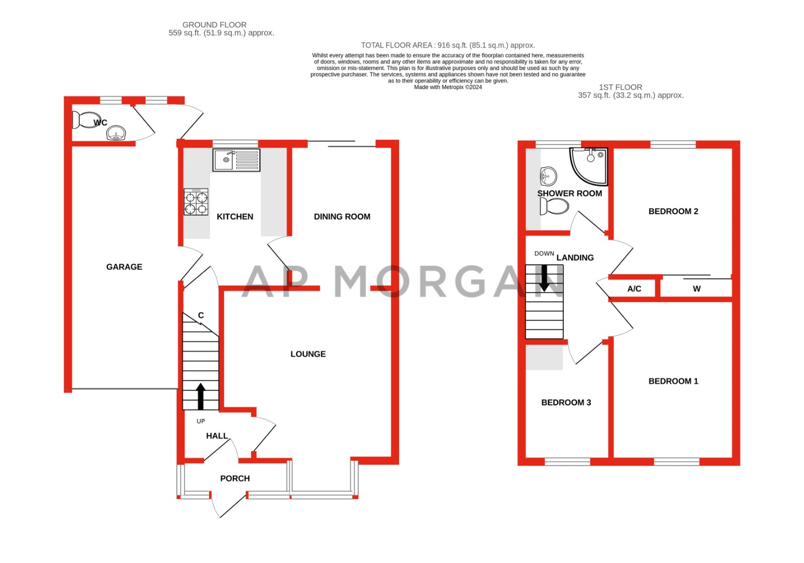 3 bed house for sale in Wadham Close, Rowley Regis - Property floorplan