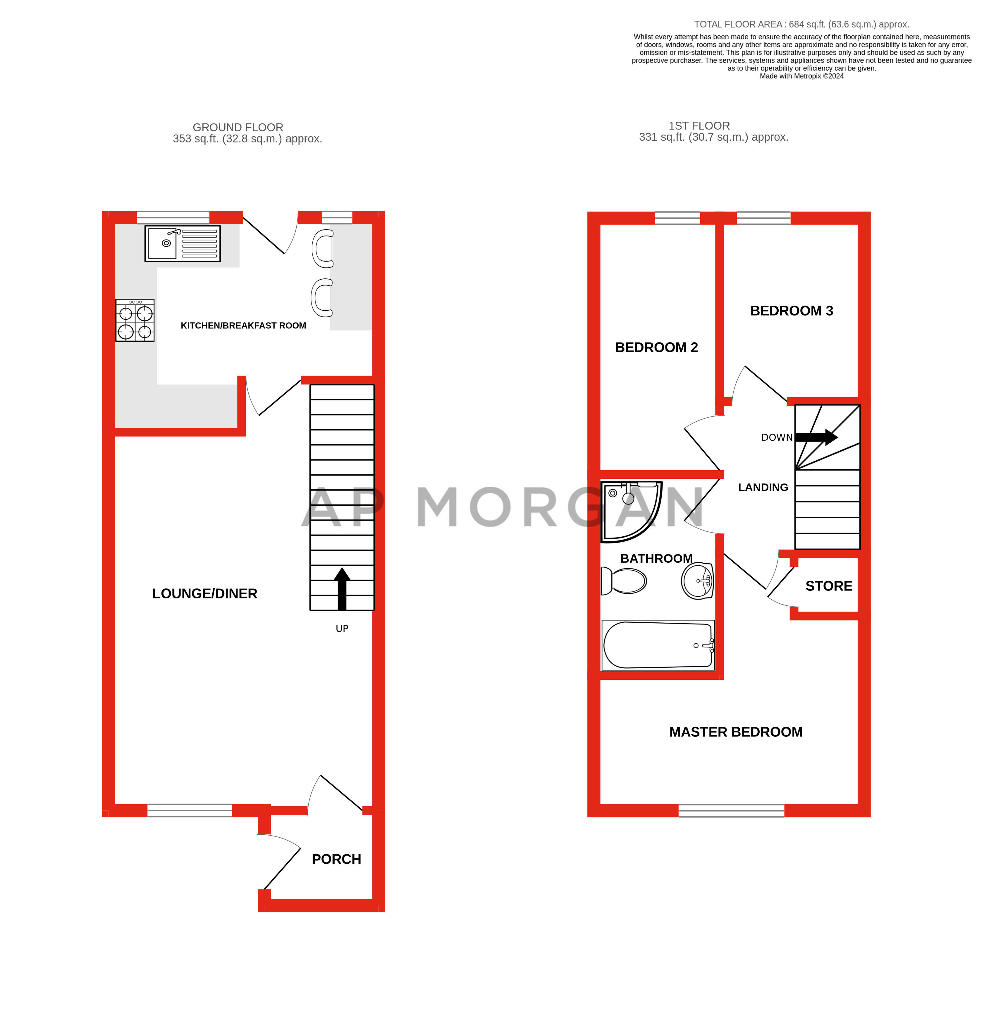 3 bed house for sale in Dudley Wood Road, Cradley Heath - Property floorplan