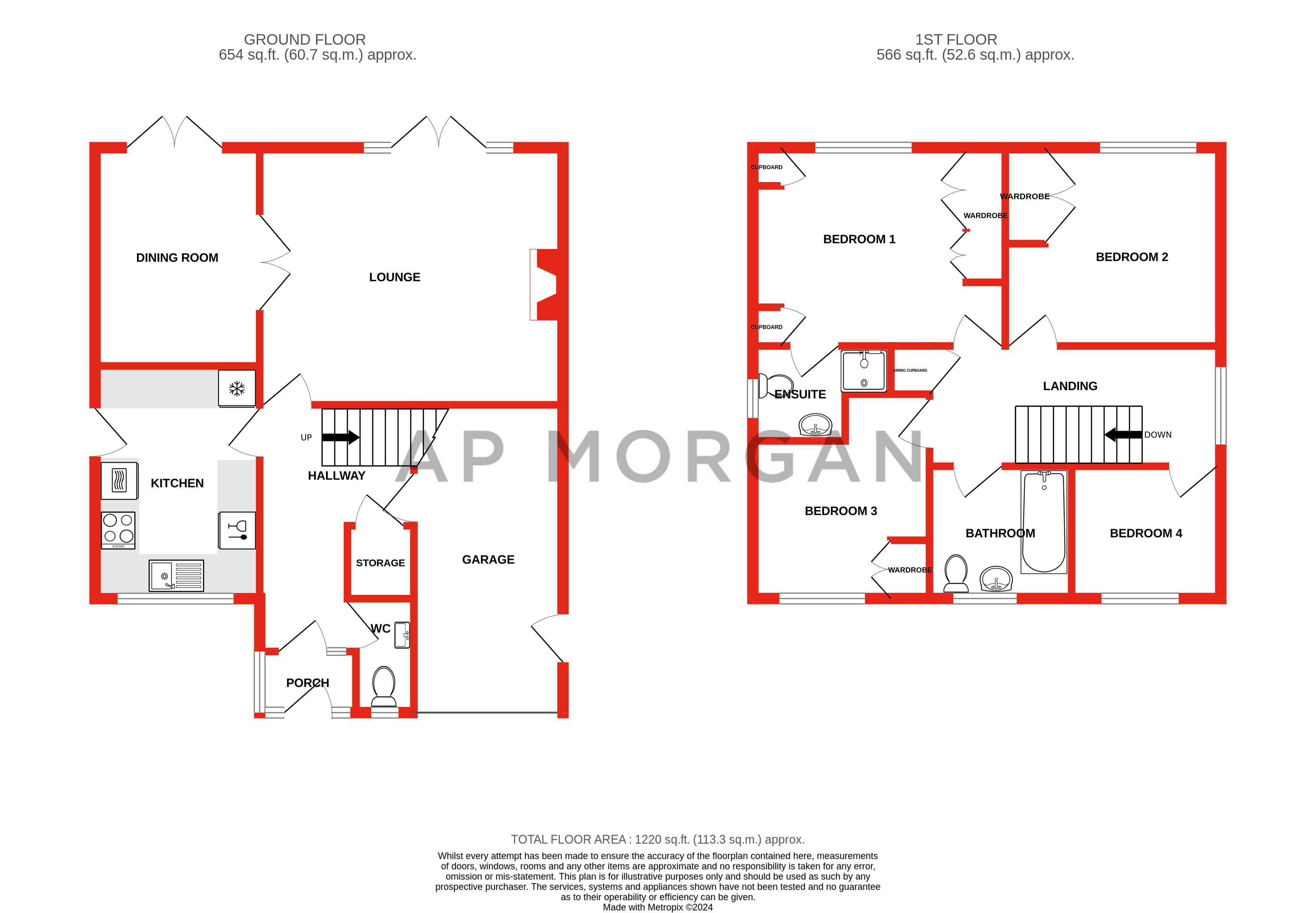 4 bed house for sale in Cloister Drive, Halesowen - Property floorplan