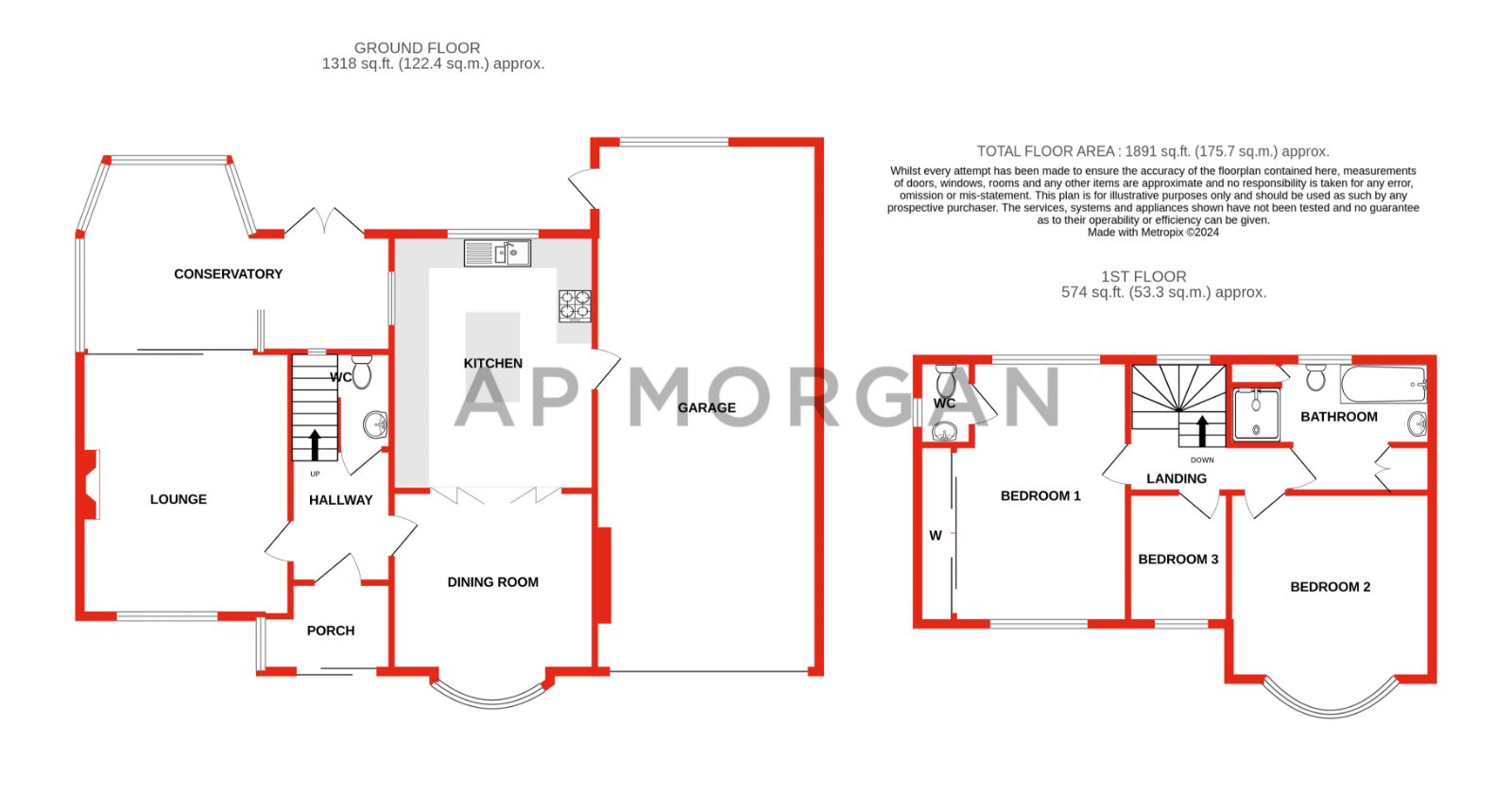 3 bed house for sale in Wentworth Road, Stourbridge - Property floorplan