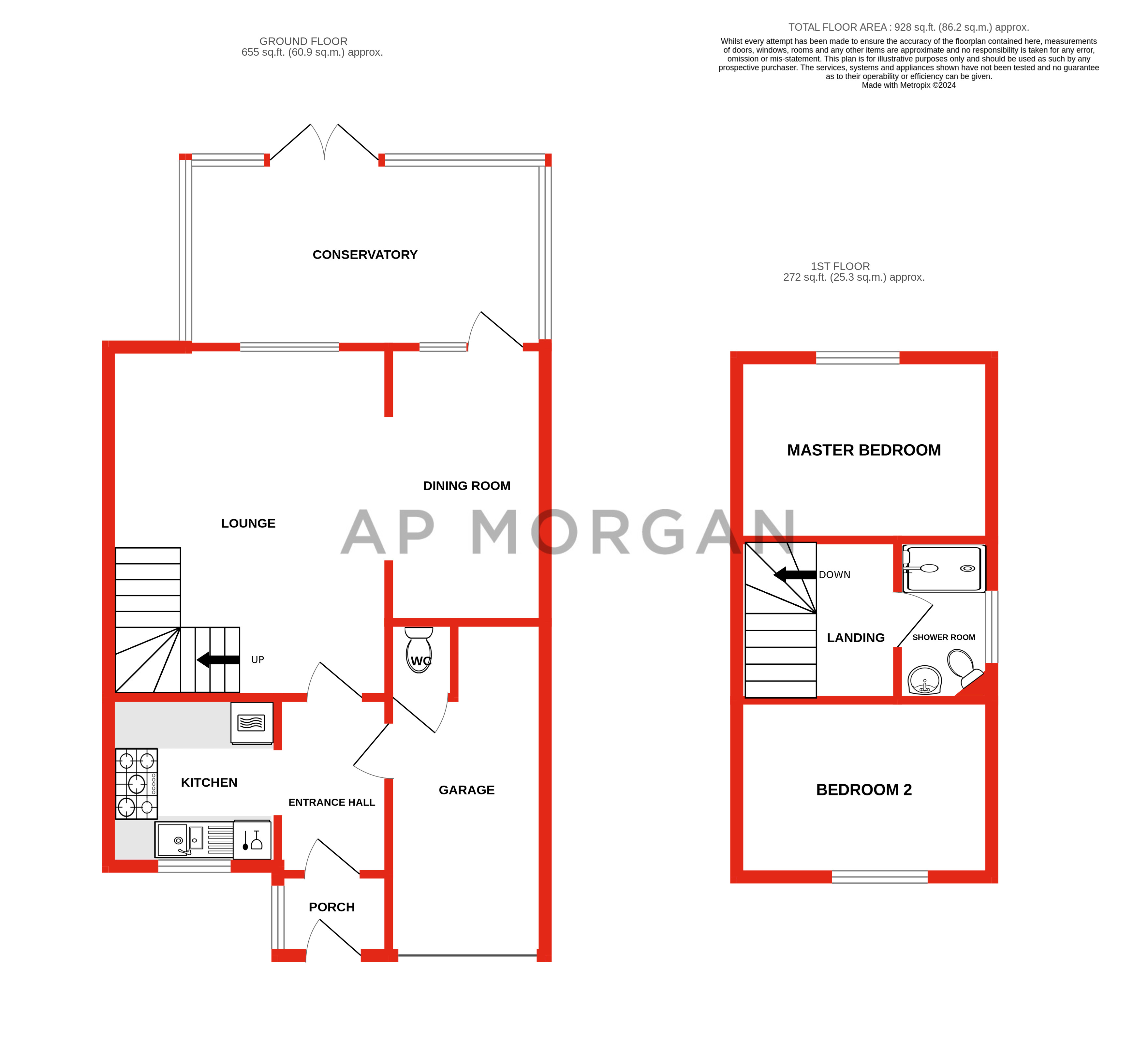 2 bed house for sale in Owens Way, Cradley Heath - Property floorplan