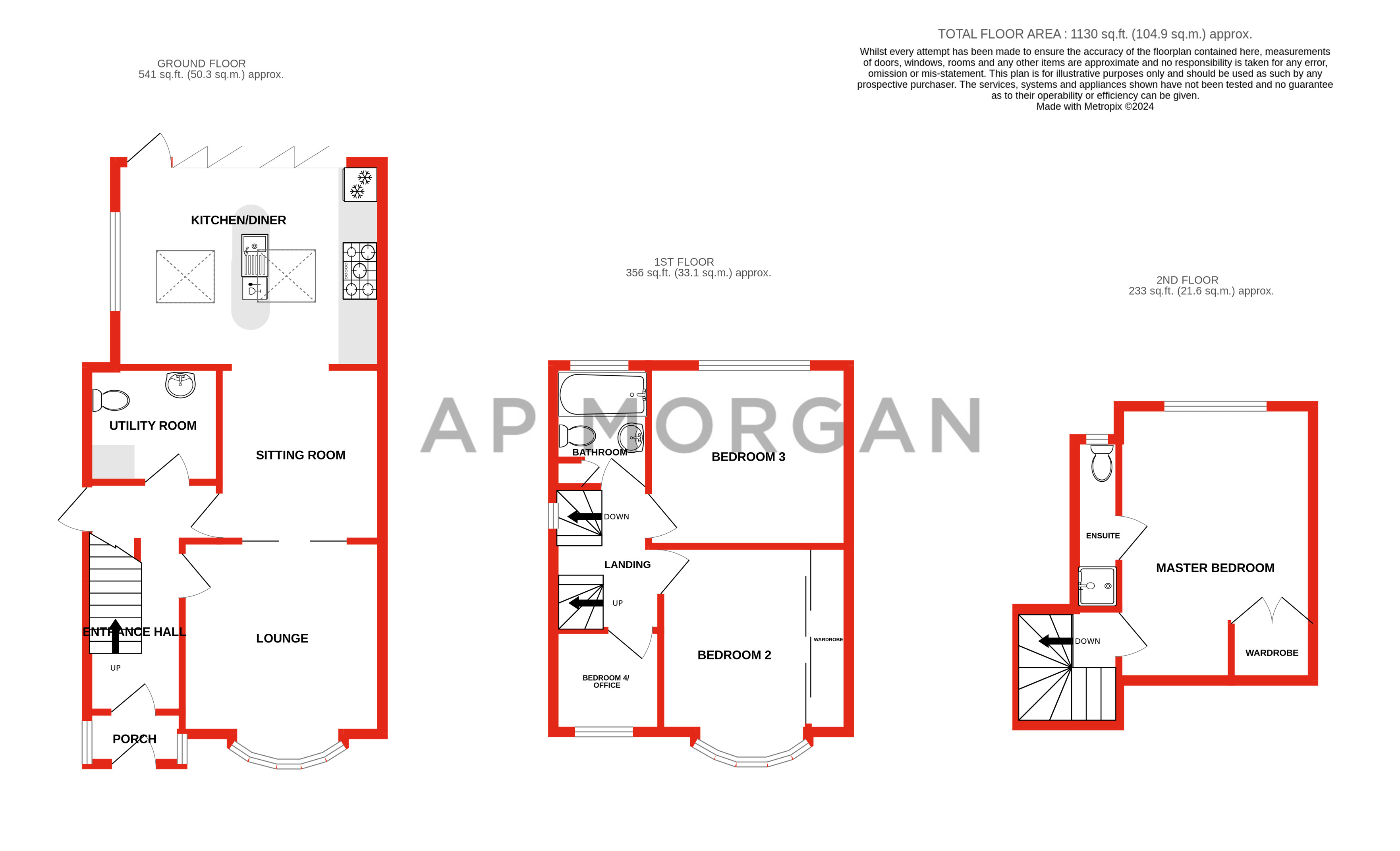 4 bed house for sale in Park Road West, Stourbridge - Property floorplan