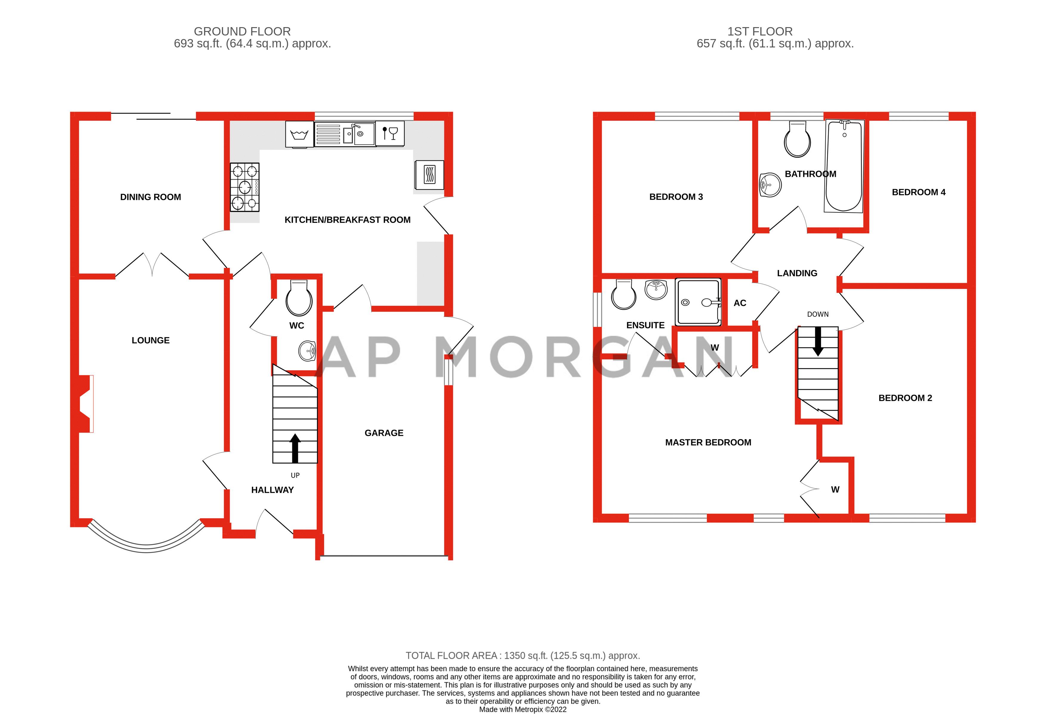 4 bed house for sale in Thirsk Way, Catshill - Property floorplan