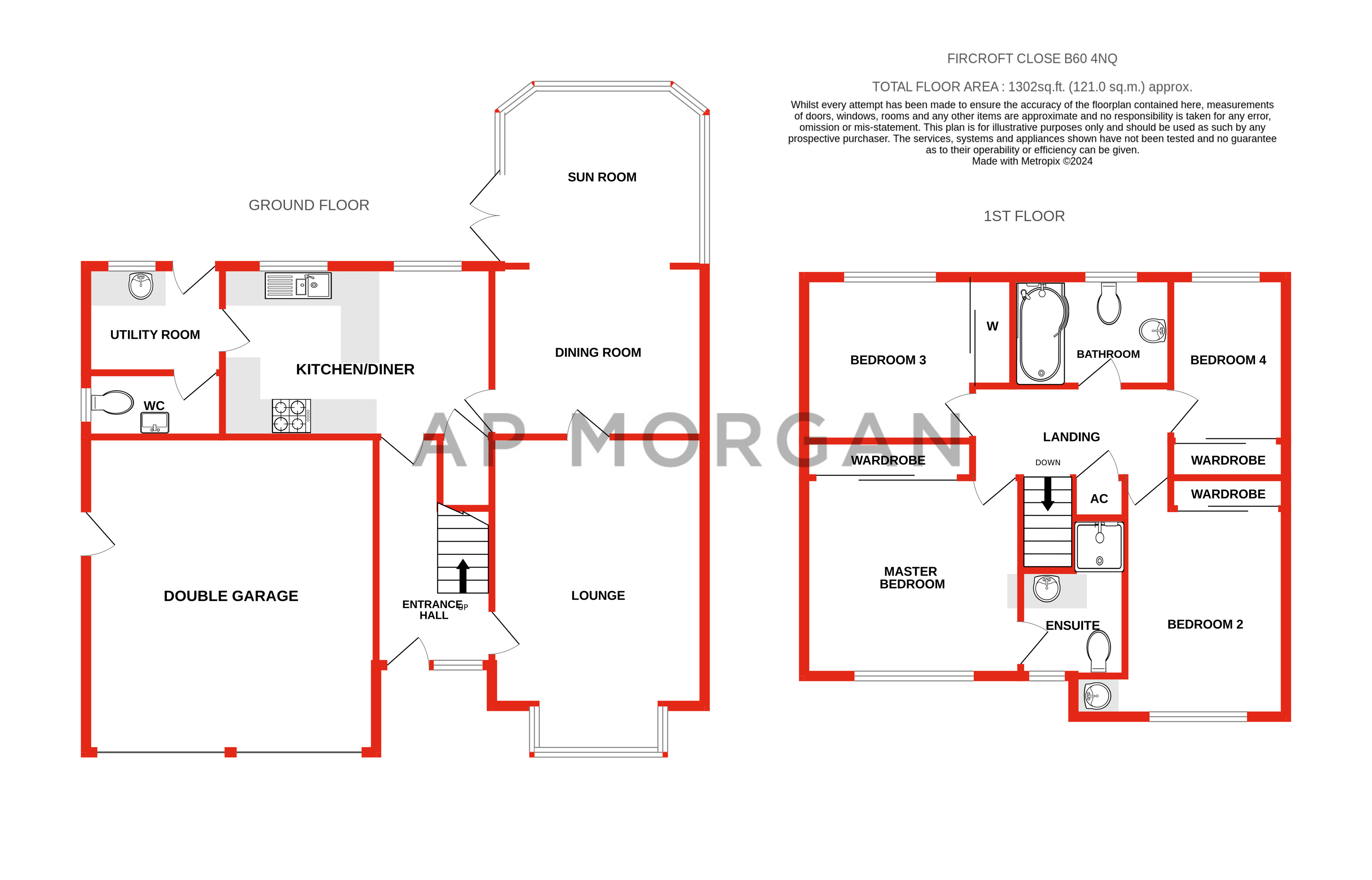 4 bed house for sale in Fircroft Close, Stoke Heath - Property floorplan
