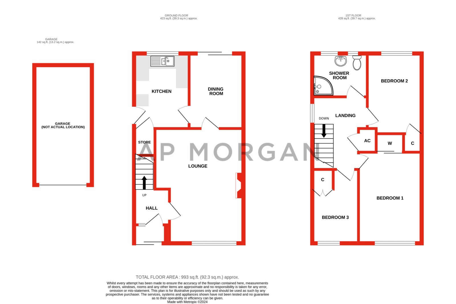 3 bed house for sale in School Road, Wychbold - Property floorplan