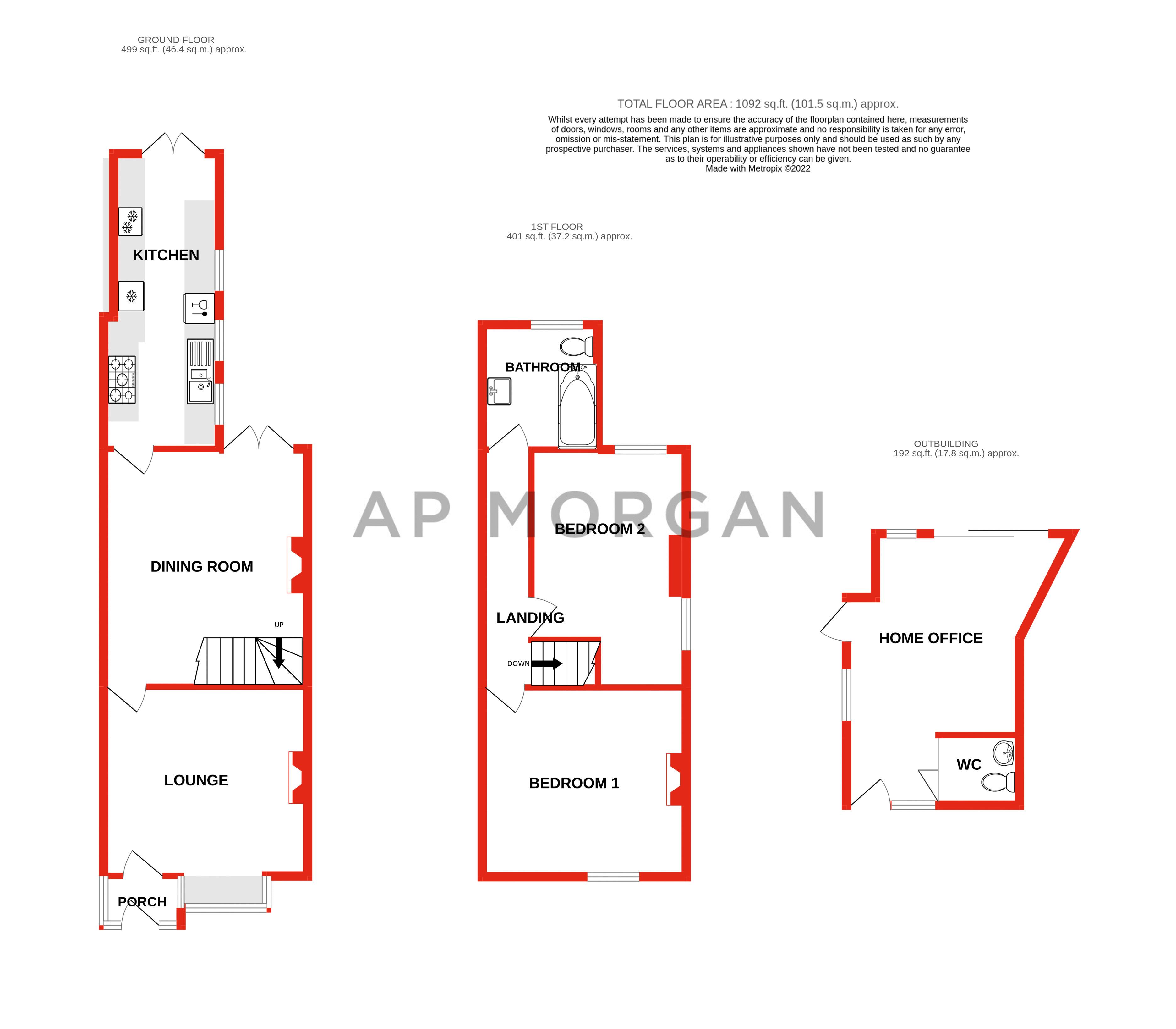 2 bed house for sale in Littleheath Lane, Lickey End - Property floorplan