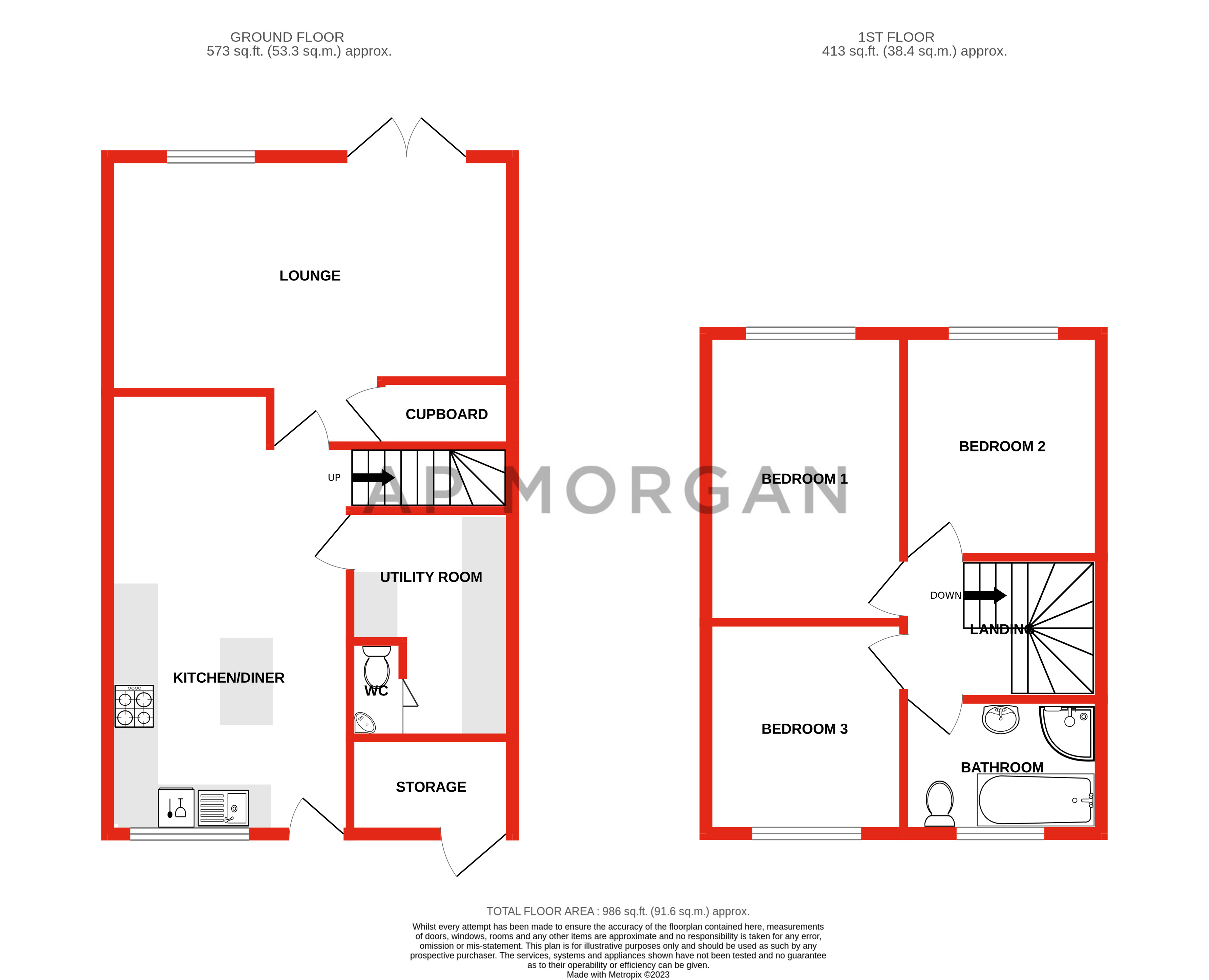 3 bed house for sale in The Hayes, Birmingham - Property floorplan