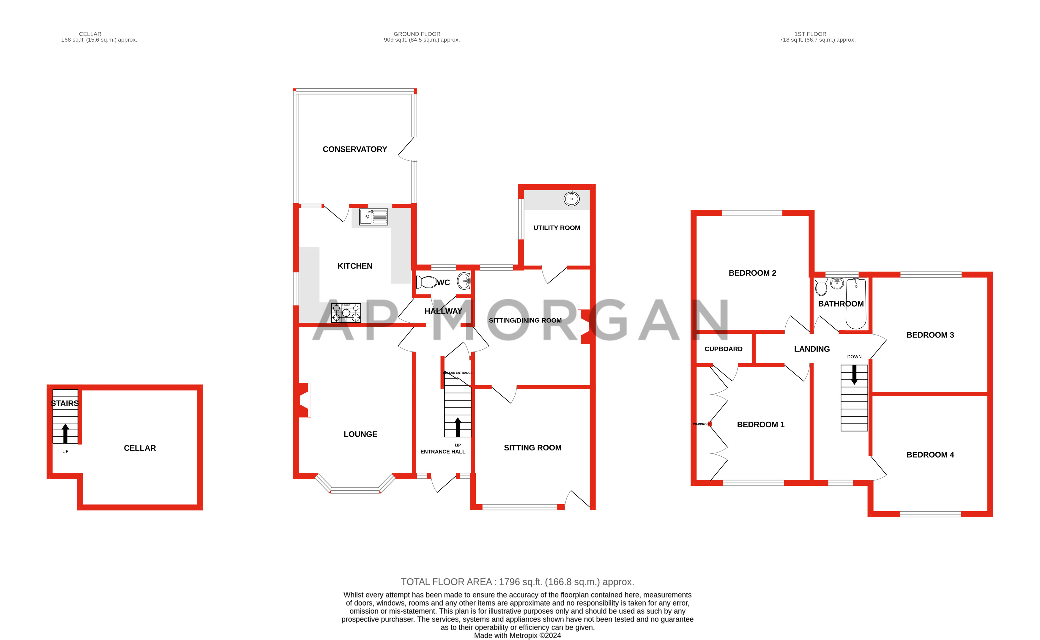 4 bed house for sale in New Road, Rubery - Property floorplan