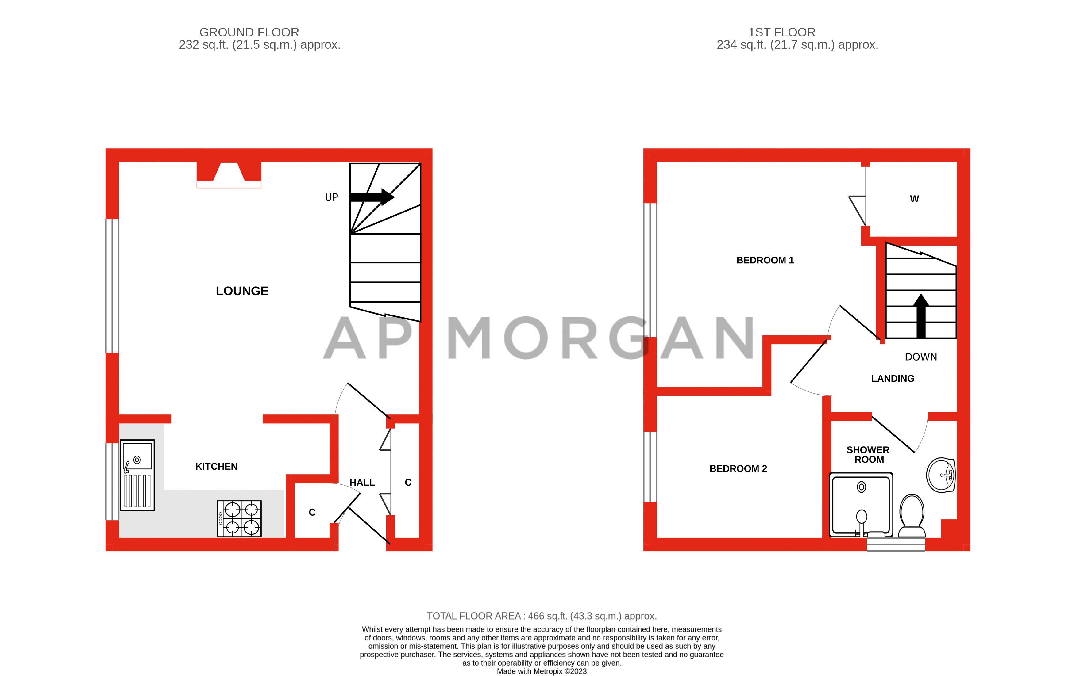 2 bed house for sale in Oakhurst Drive, Bromsgrove - Property floorplan