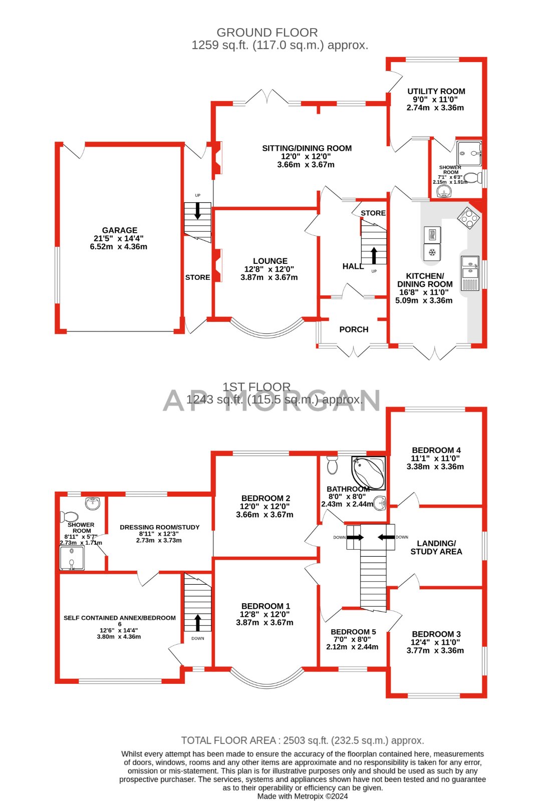 6 bed house for sale in Marlborough Avenue, Aston Fields - Property floorplan