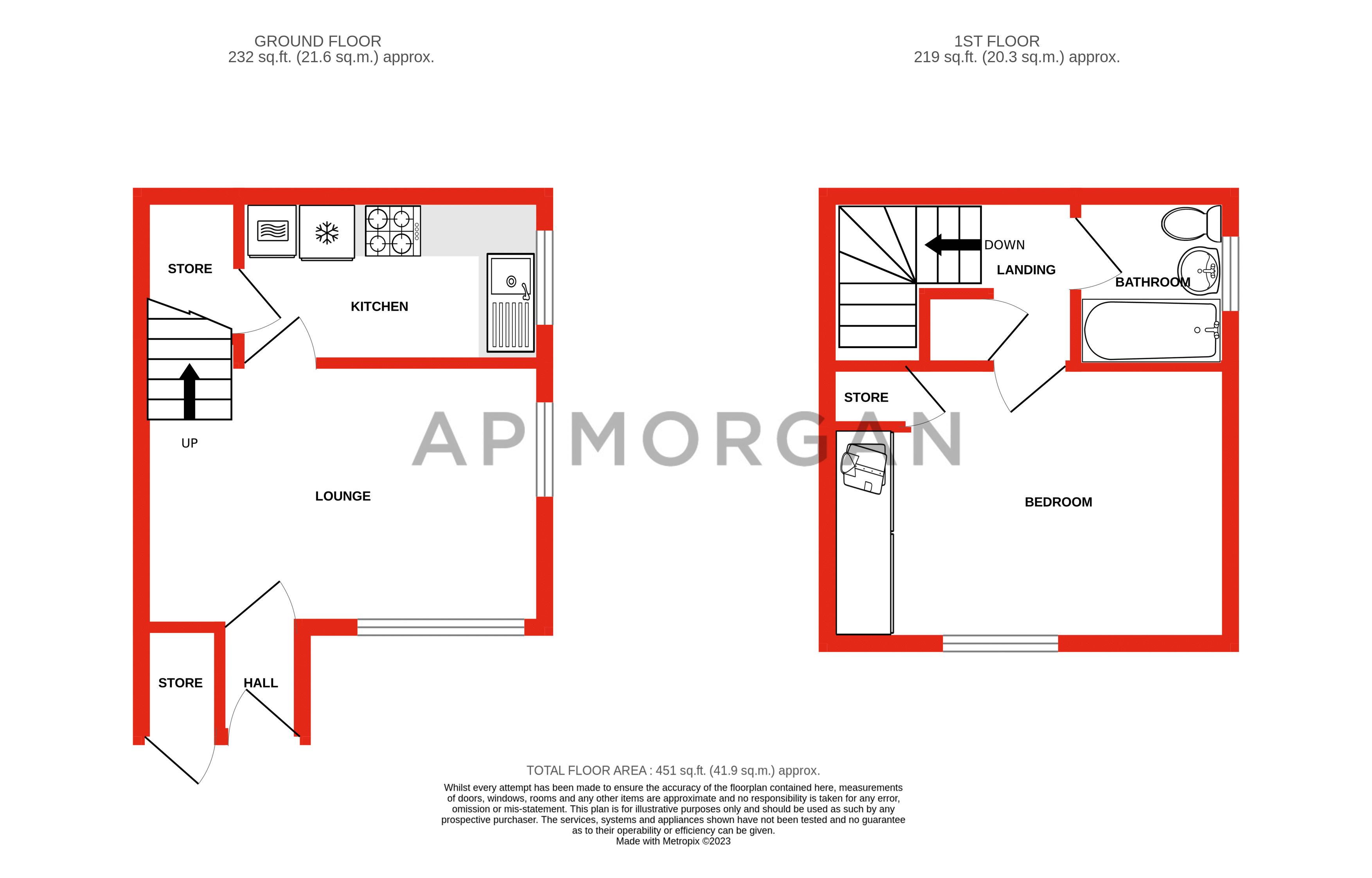 1 bed house for sale in Abbey Close, Bromsgrove - Property floorplan