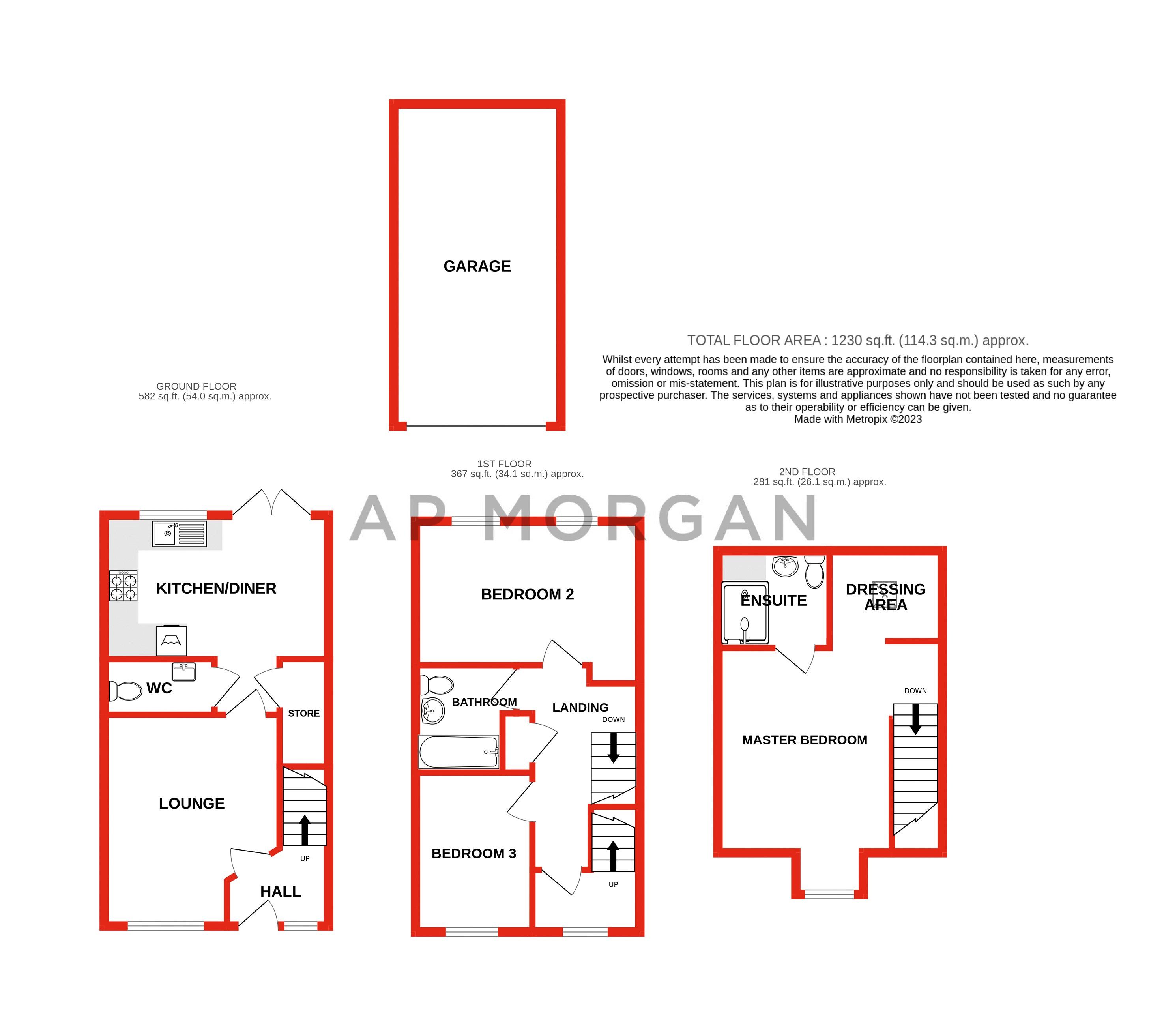 3 bed house for sale in Lea Castle Drive, Cookley - Property floorplan