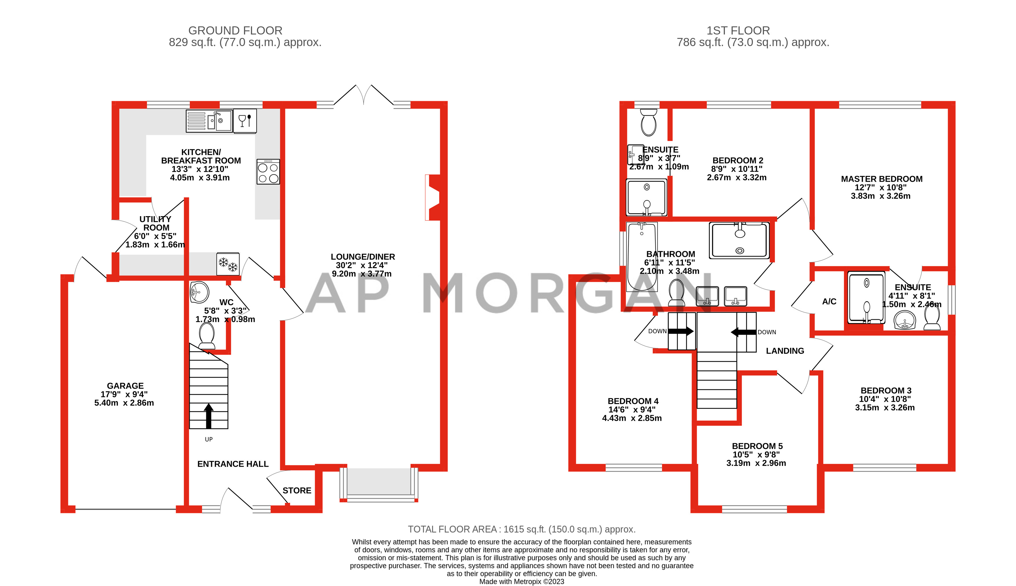 5 bed house for sale in Willow Road, Bromsgrove - Property floorplan