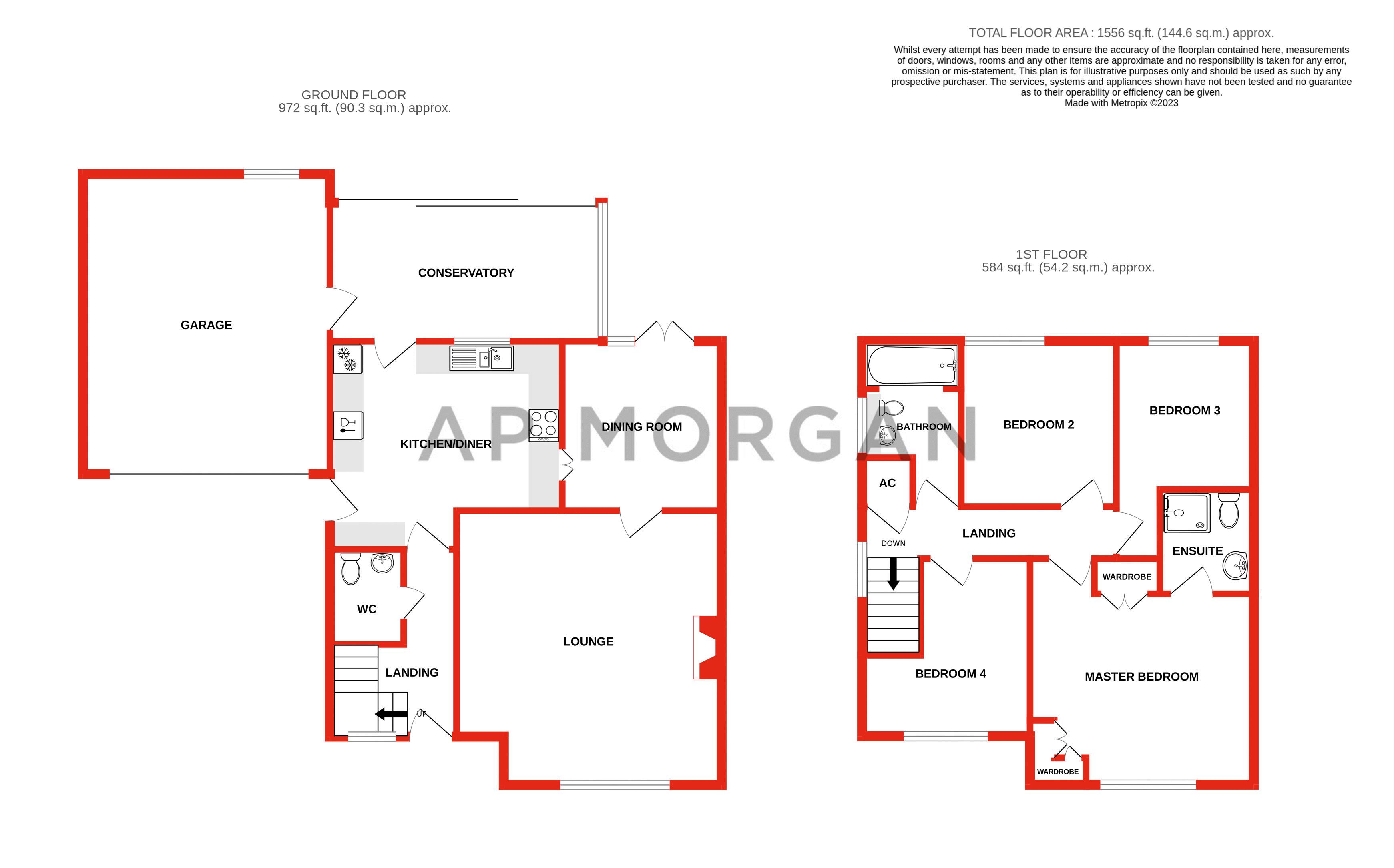 4 bed house for sale in The Tynes, Stoke Heath - Property floorplan