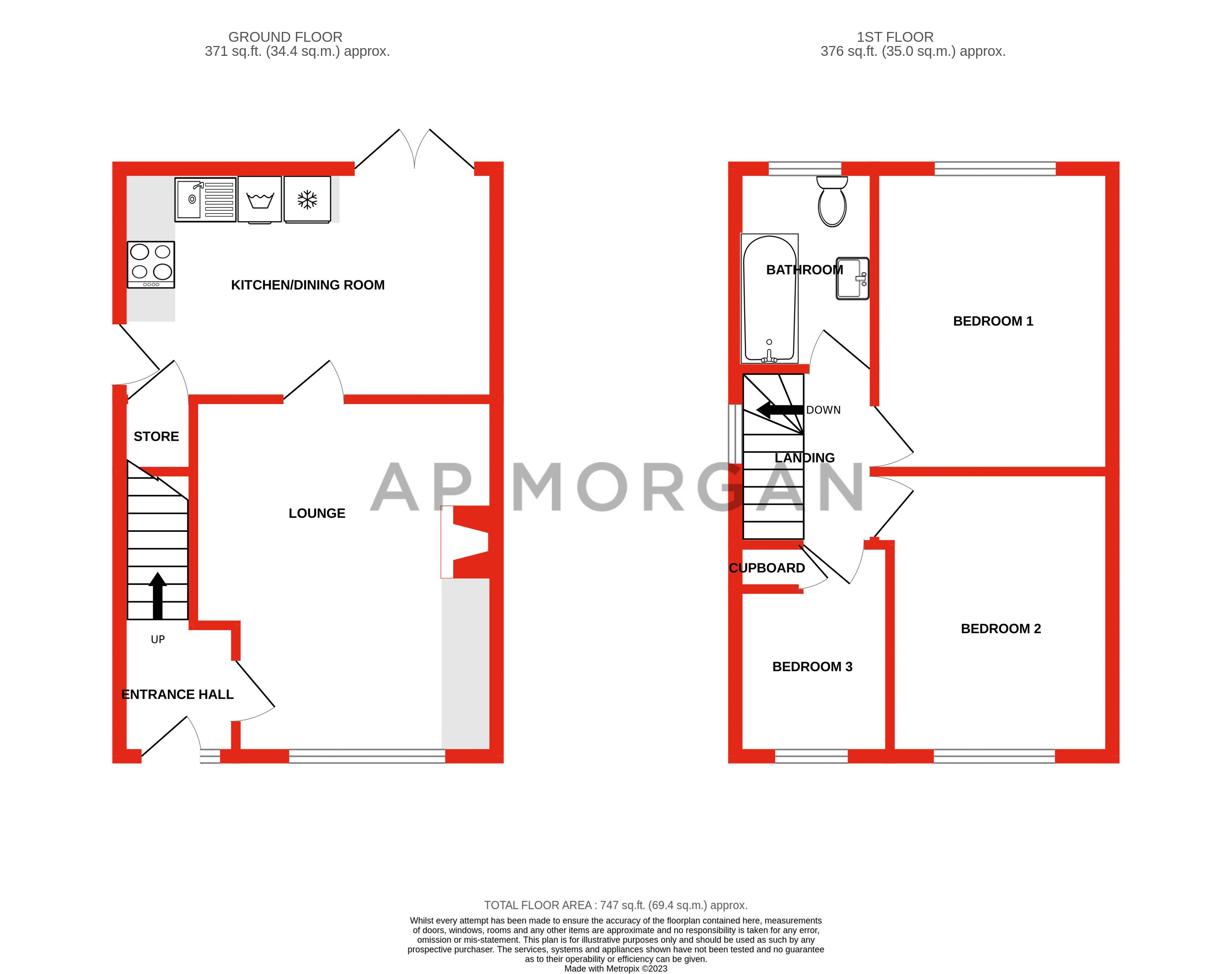 3 bed house for sale in Stourbridge Road, Bromsgrove - Property floorplan