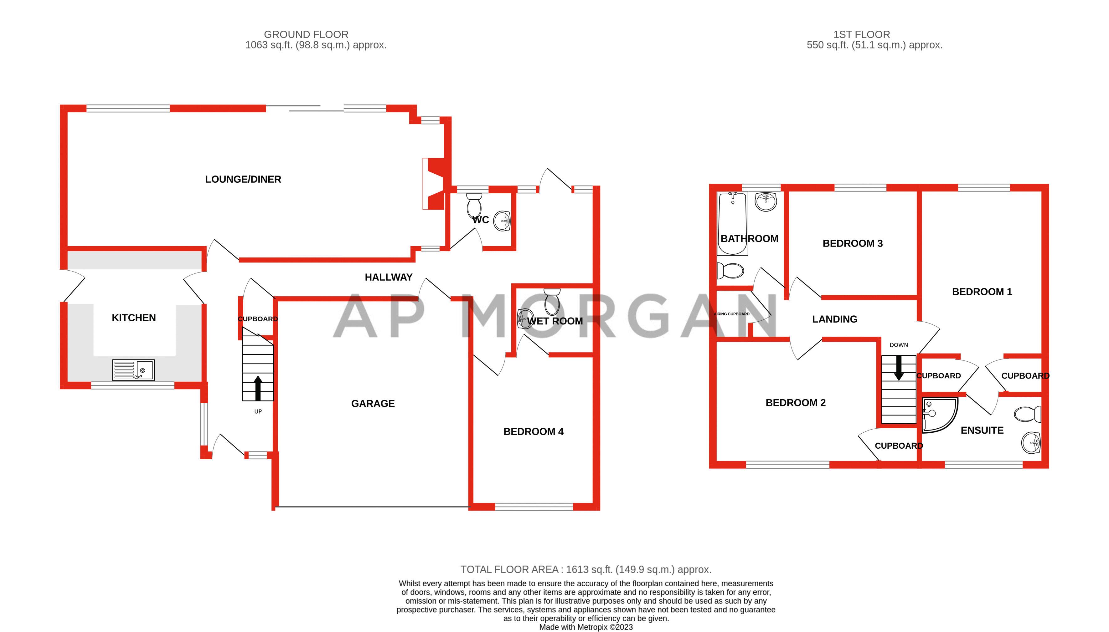 4 bed house for sale in Hedges Way, Bromsgrove - Property floorplan