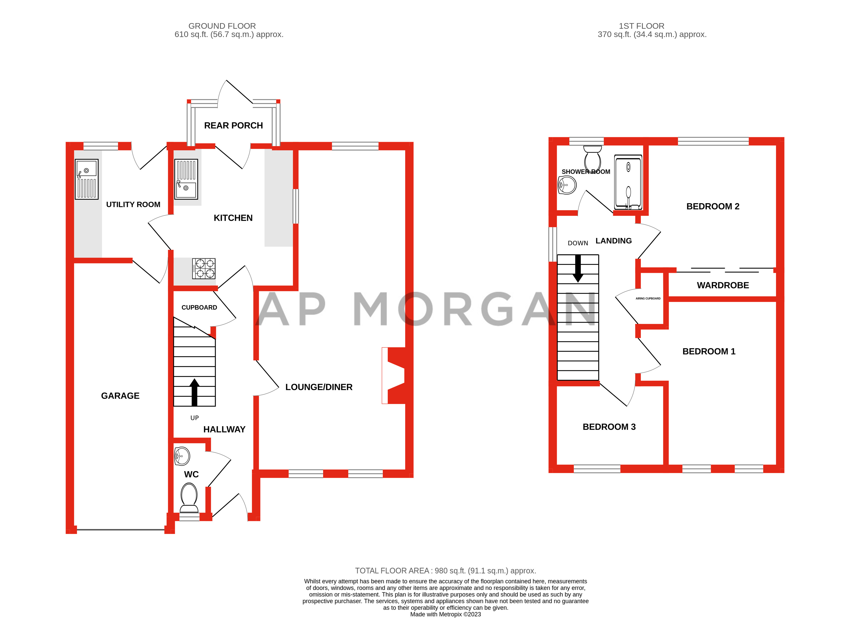 3 bed house for sale in Sandringham Way, Brierley Hill - Property floorplan